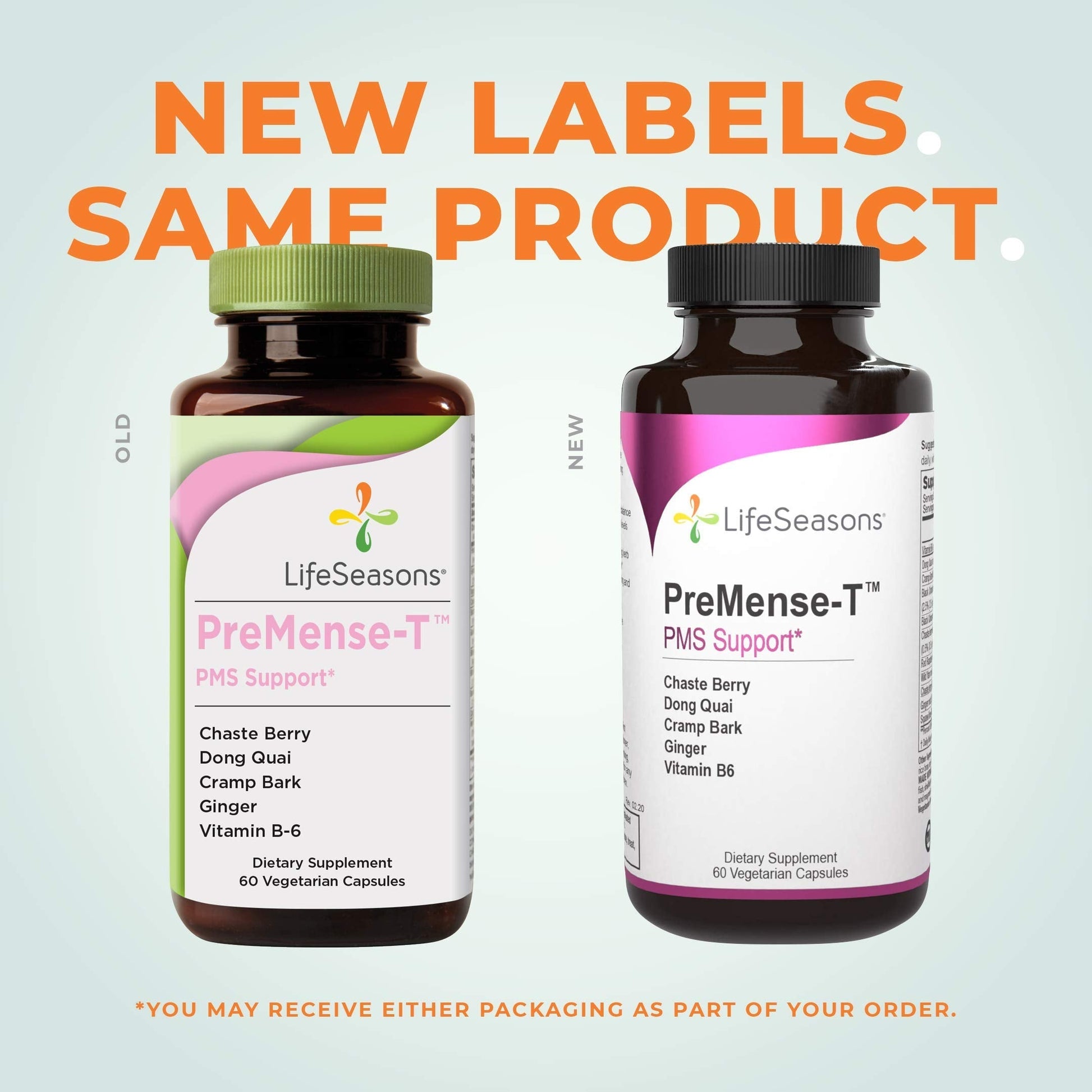 PreMense-T - PMS Relief Supplement - Ginger, Cramp Bark, Black Cohosh, Dong Quai, Chasteberry & Vitamin B6 LifeSeasons