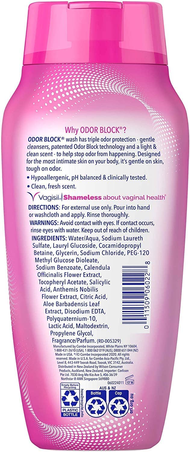 Vagisil Odor Block Daily Intimate Vaginal Wash 12 oz (Pack of 2) Vagisil