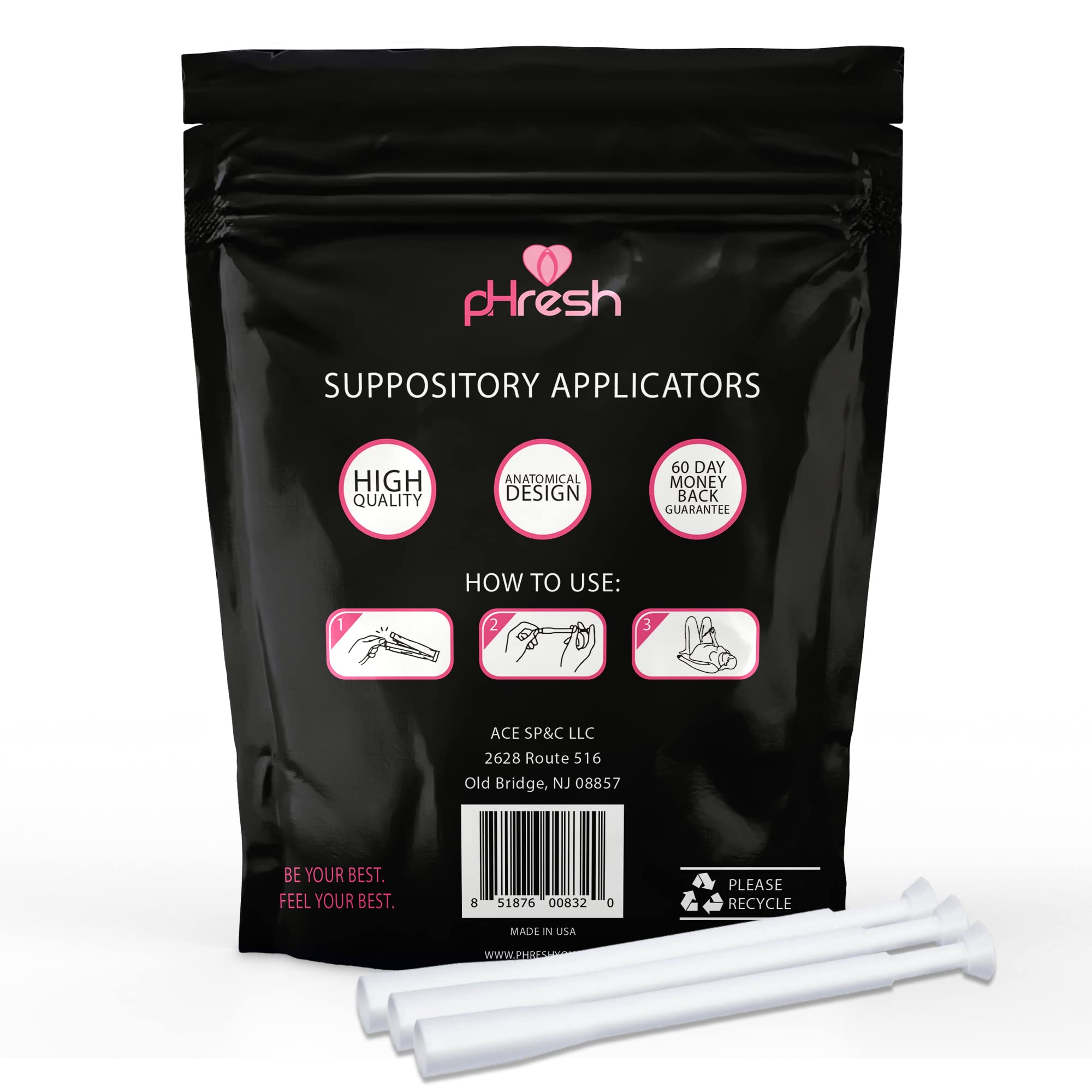 ACE NUTRITION Boric Acid Suppositories + 30 Applicators