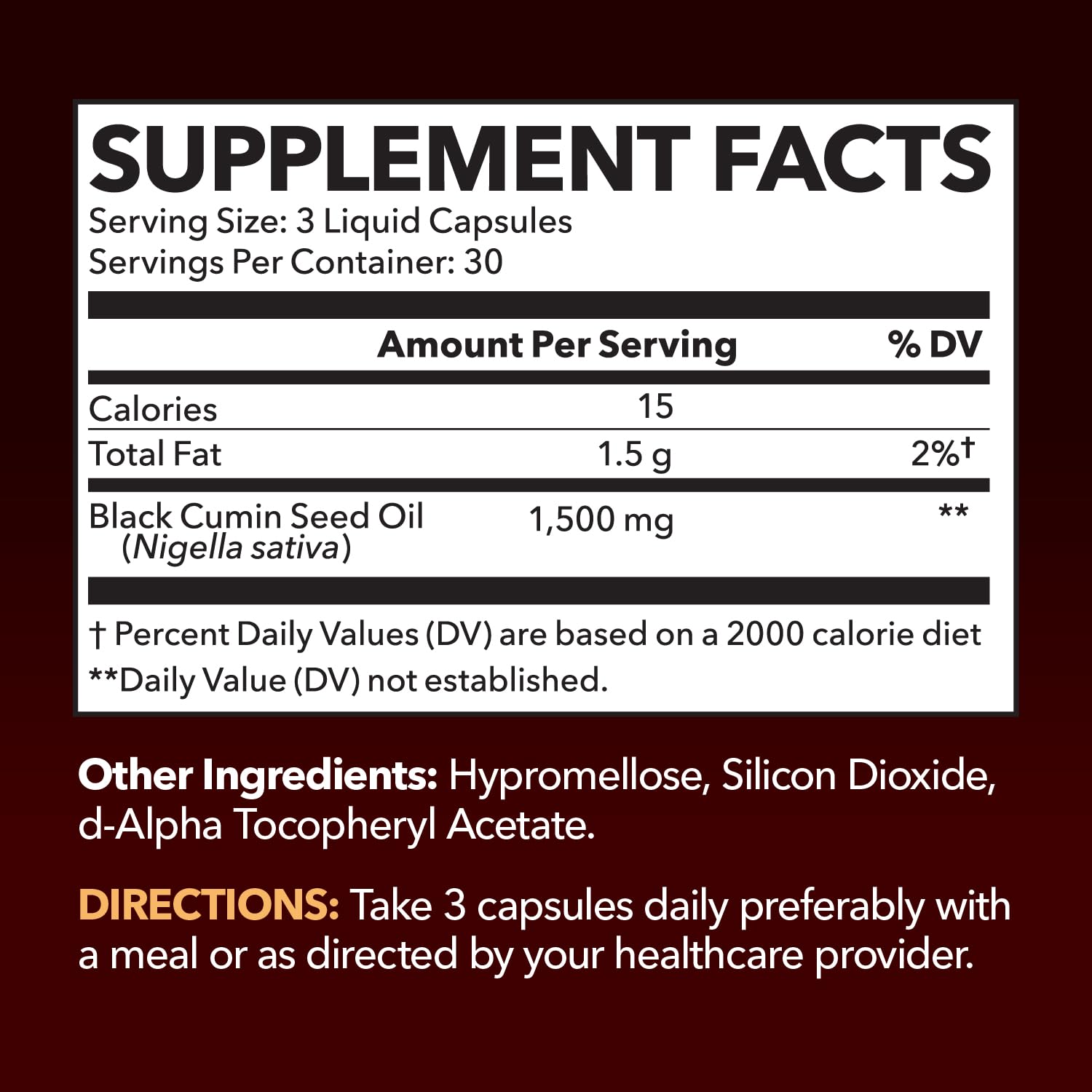 Black Seed Oil Nigella Sativa Cold-Pressed Capsules | 1500mg Black Cumin Seed Oil HAVASU NUTRITION