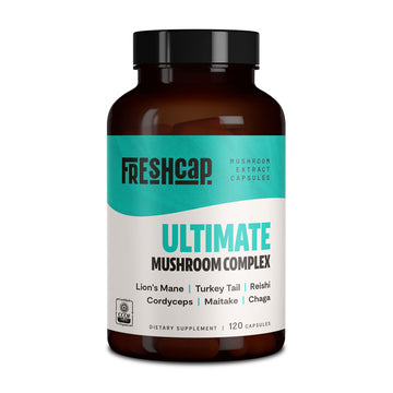 FreshCap Ultimate Mushroom Complex - Lions Mane, Reishi, Cordyceps, Chaga, Turkey Tail