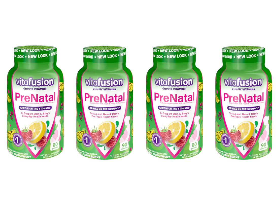 Vitafusion Prenatal, Gummy Vitamins - 90 Gummies each (Value Pack of 4)