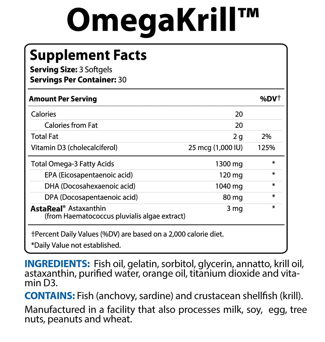 BioTrust OmegaKrill EPA & DHA Omega 3 Supplement, Fish and Krill Oil to Provide Bio TRUST