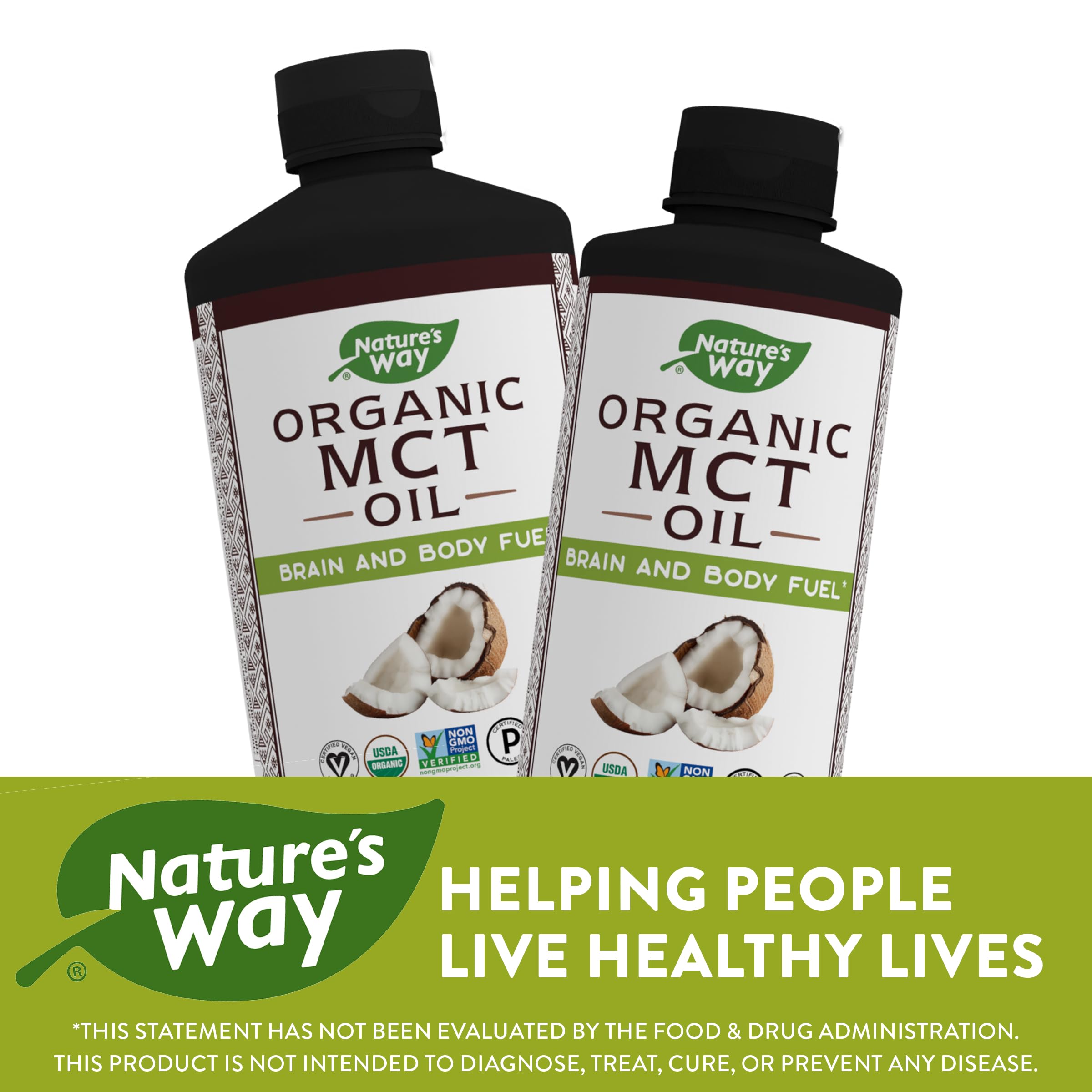 Nature's Way MCT Oil, Brain and Body Fuel from Coconuts*; Keto Paleo Certified Nature's Way