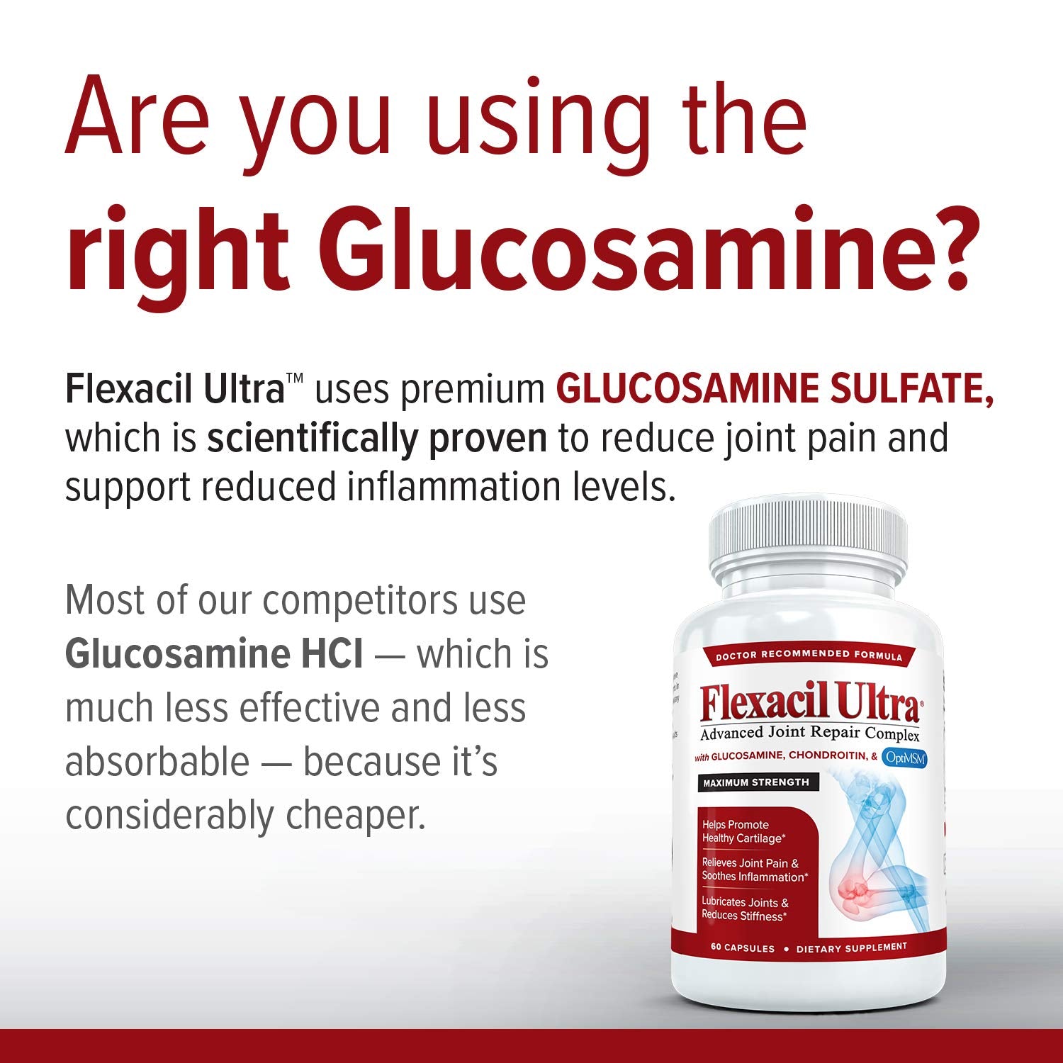 Flexacil Ultra Joint Health & Support Supplement with Glucosamine, Chondroitin Flexacil Ultra