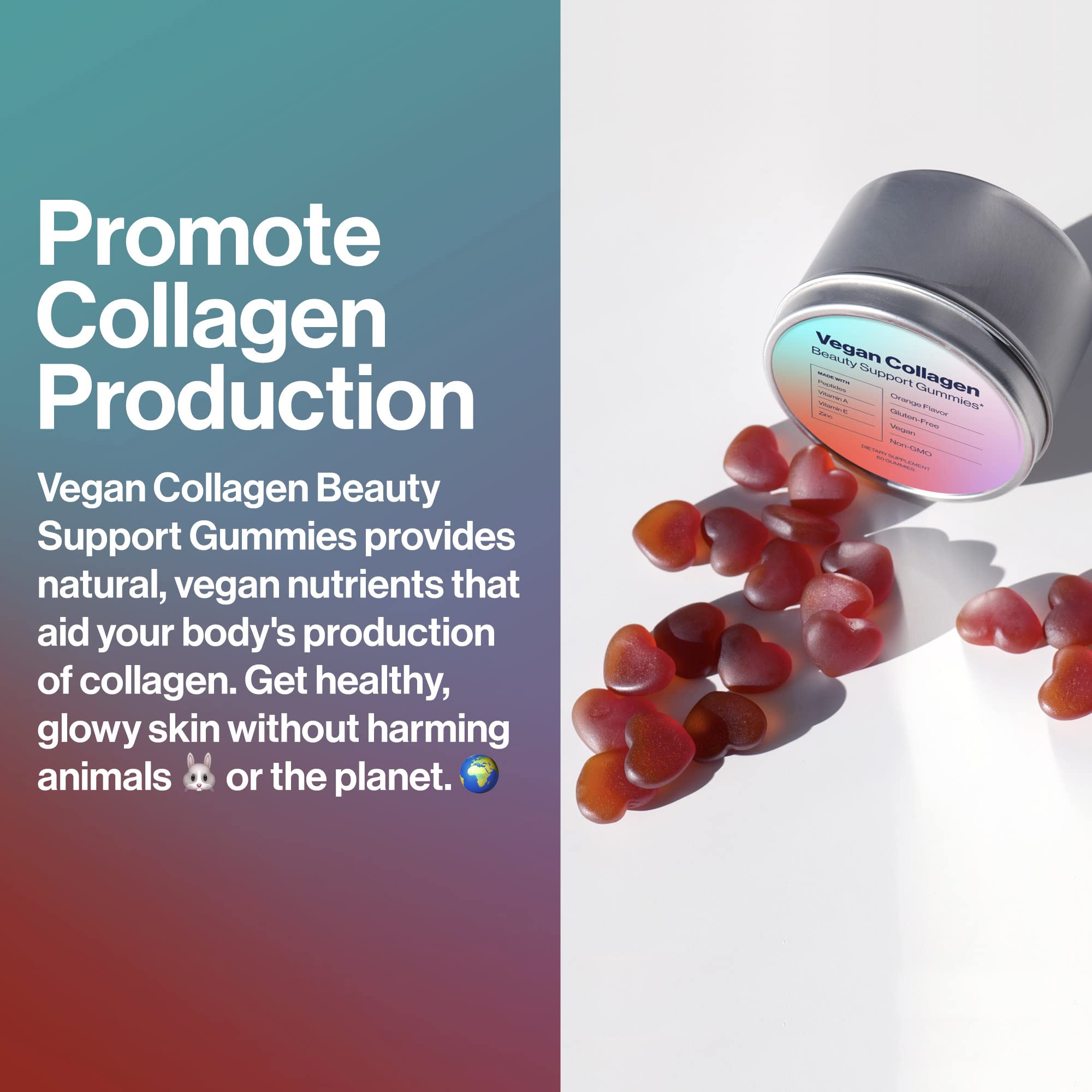 Habit + Habitat Vegan Beauty Support Gummies Collagen Booster with Biotin