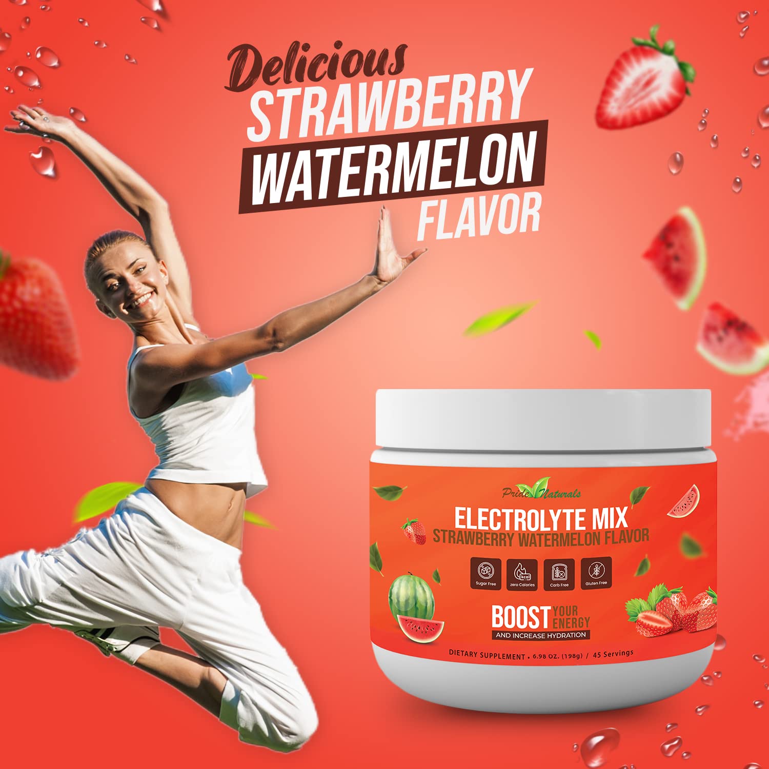 Electrolyte Powder - Refreshing Workout Recovery Electrolytes, Sugar Free, Gluten Free Pride Naturals, Inc