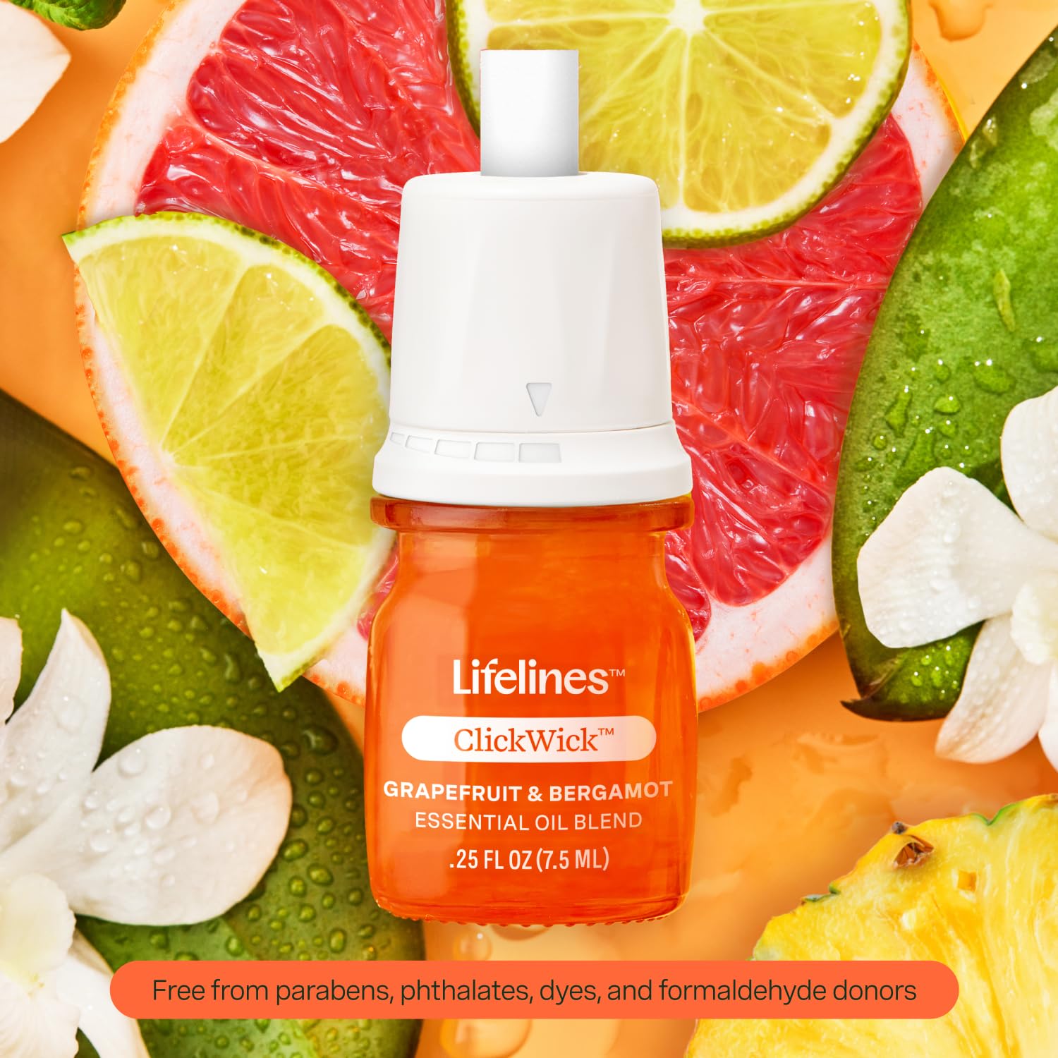 Lifelines ClickWick Essential Oil Blend 2-Pack: in Bloom and Citrus Grove, for Lifelines ClickWick Essential