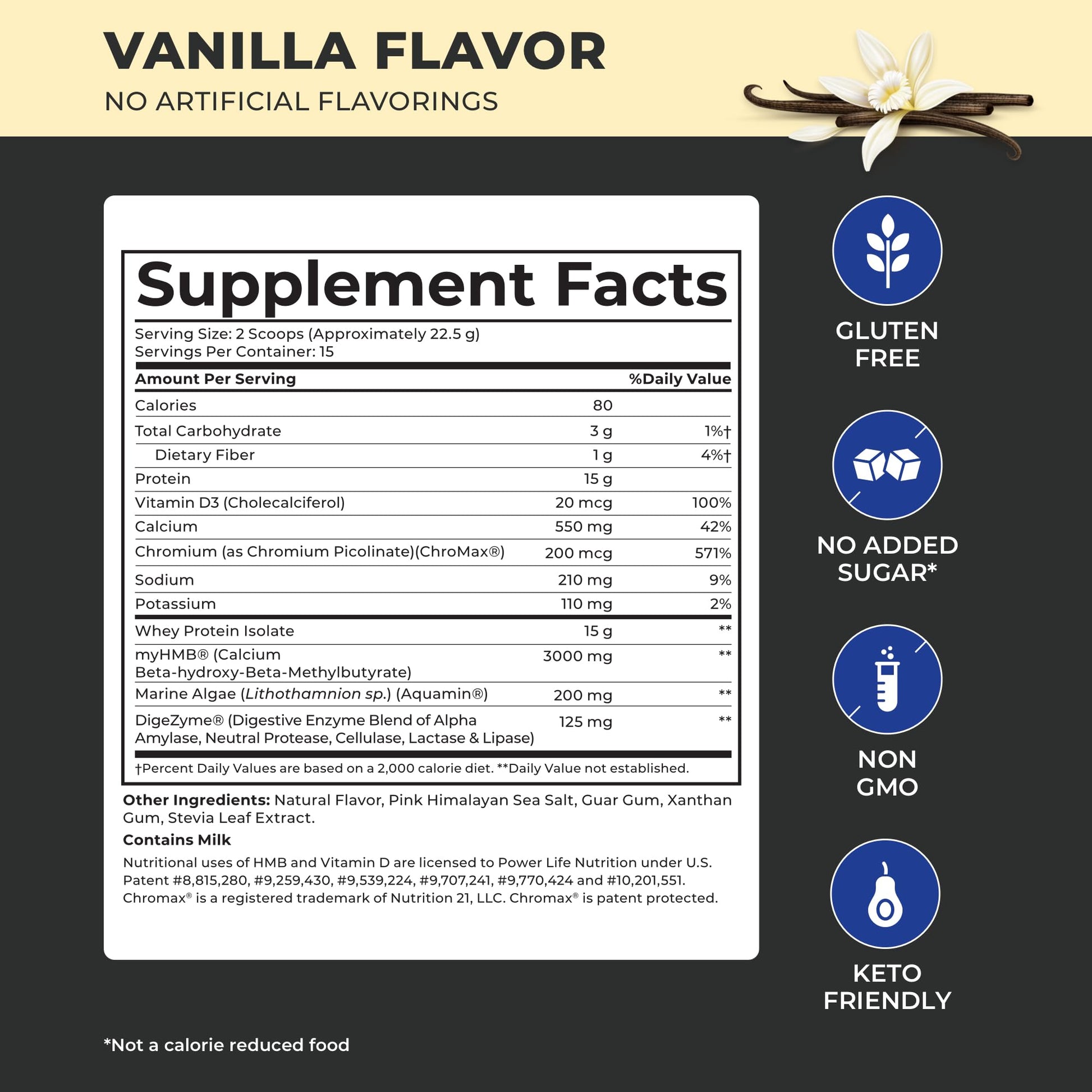 POWERLIFE Tony Horton High Impact Grass Fed Whey Protein with 3000 MG of HMB POWERLIFE