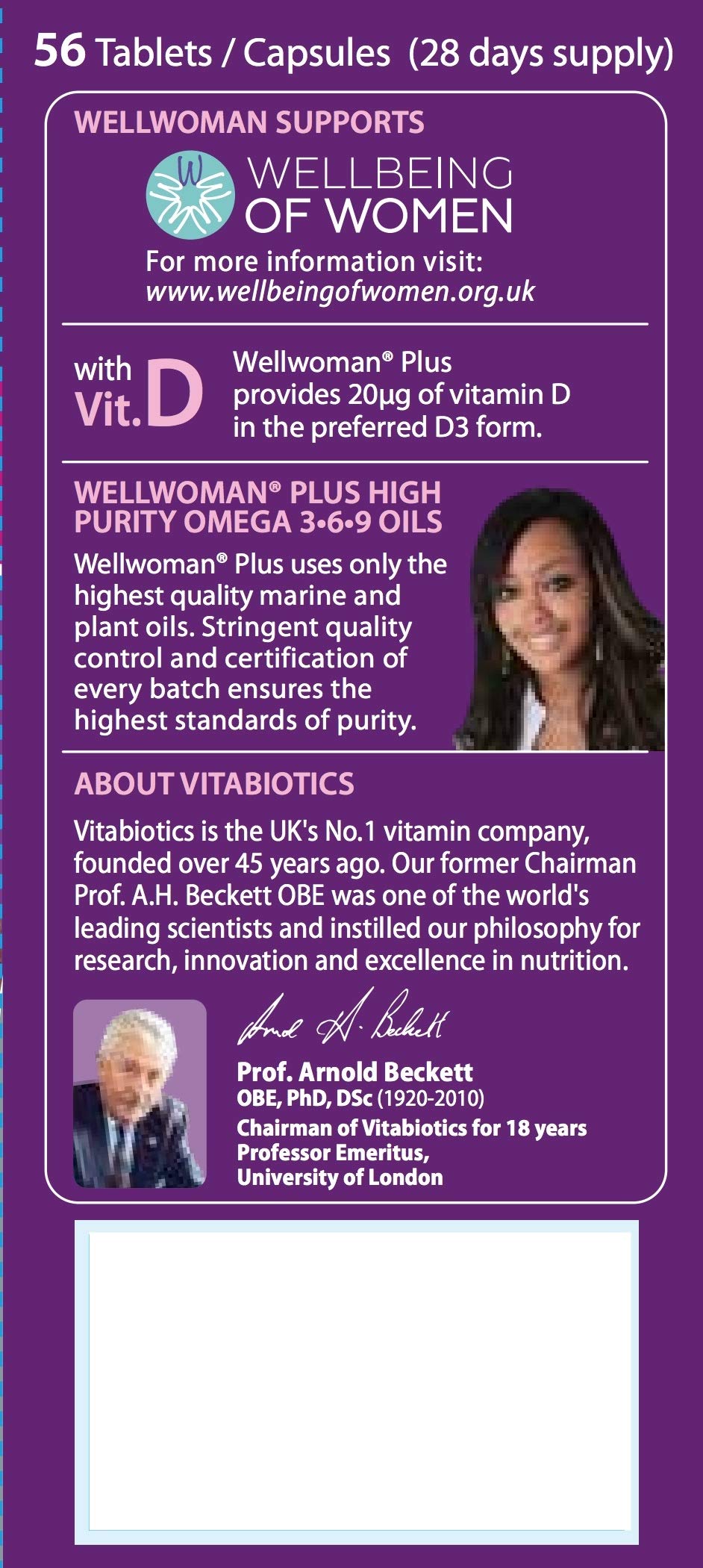 Vitabiotics Wellwoman Plus Omega 3 6 9 - 56 Tablets/Capsules Vitabiotics