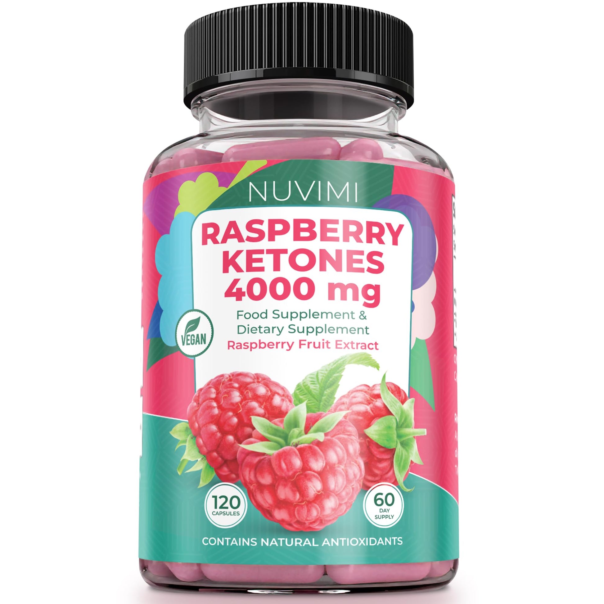 NUVIMI Raspberry Ketones 4000 mg Natural Dietary Food Supplement to Support Healthy