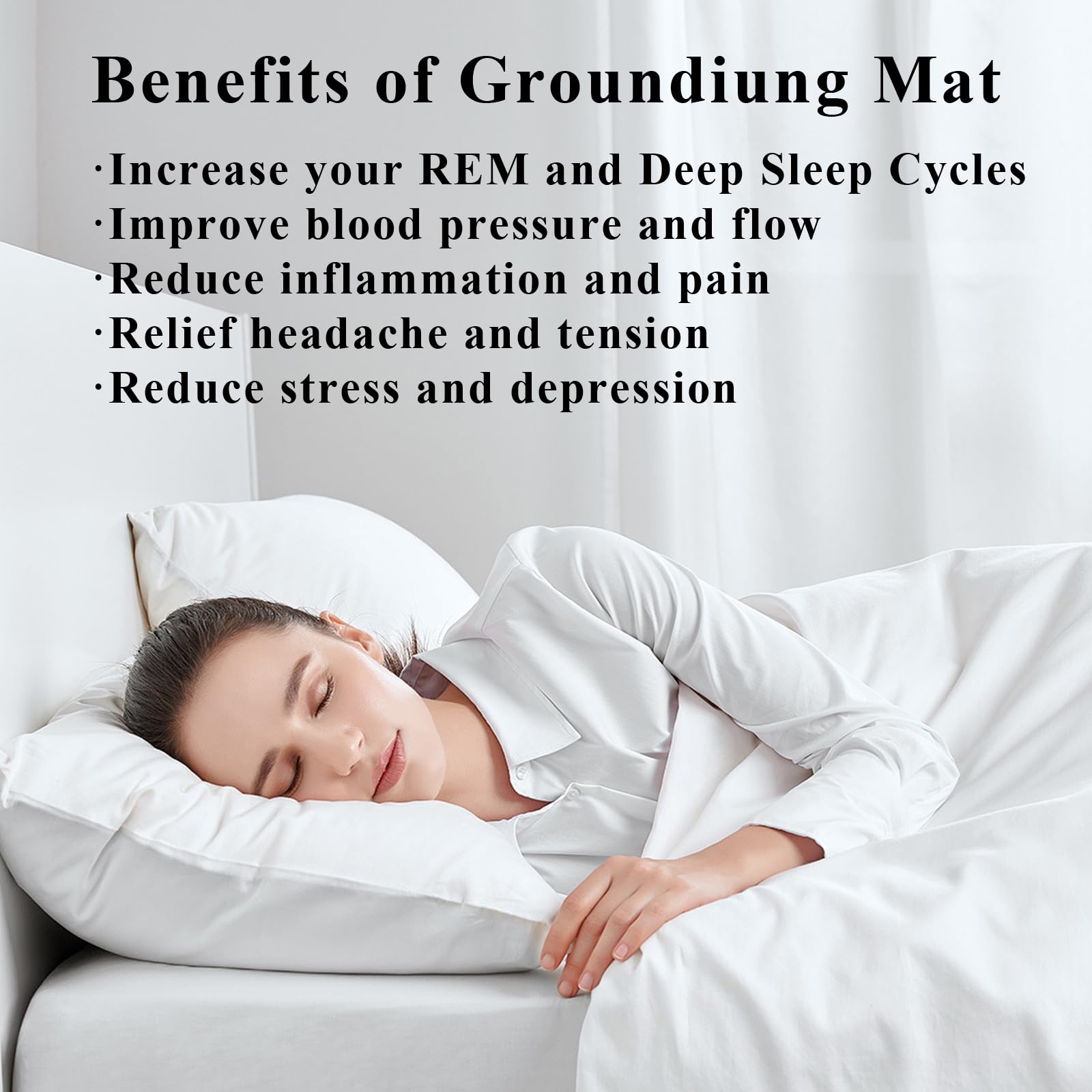 EOHELGRO Grounding Mat, Earth Grounding Mat for Sleeping, Earth Mat Grounding Pad for Energy EOHELGRO