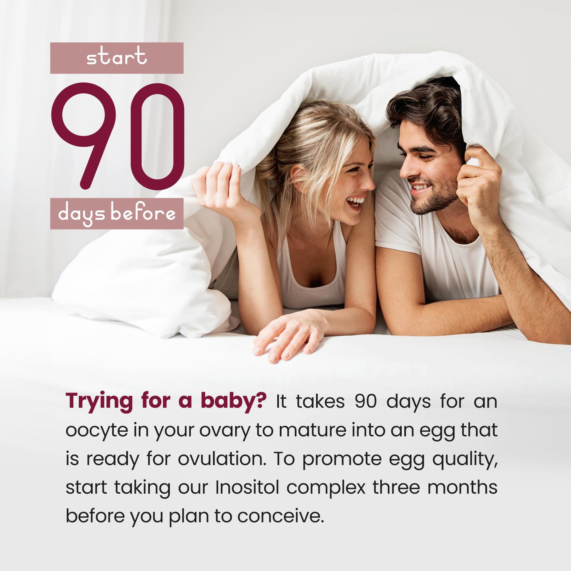 Myo and D-Chiro Inositol Complex - 4000mg per 4 Tablets - 120 Tablets (30 Day Supply) VitaBright