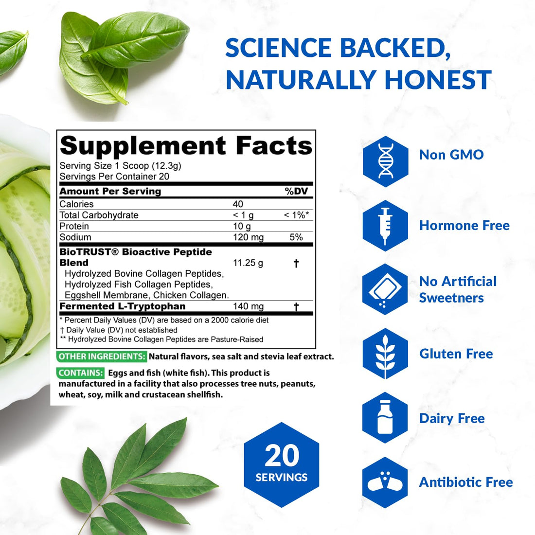 BioTrust Ageless Multi Collagen Peptides Powder – 5 Types (I, II, III, V, X) 