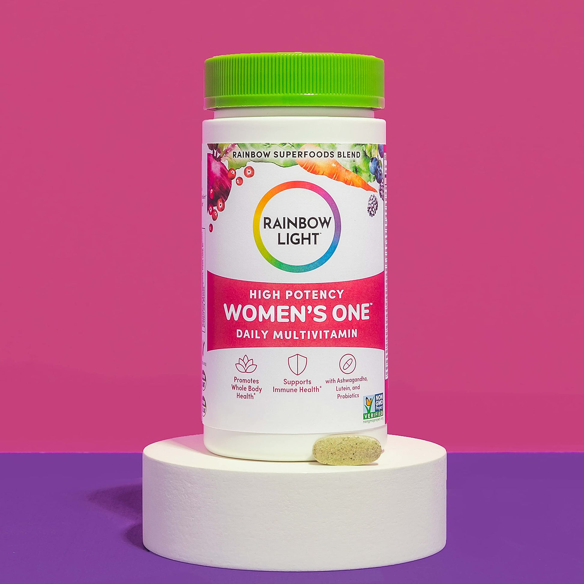 Rainbow Light Womens One High-Potency Daily Multivitamin, Womens Multivitamin Rainbow Light