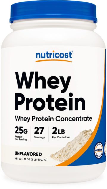 Nutricost Whey Protein Concentrate (Unflavored) 2LBS - Gluten Free & Non-GMO Nutricost