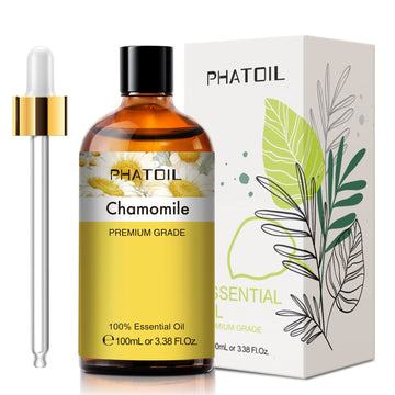 PHATOIL 100ML Chamomile Essential Oil - 3.38FL.OZ Essential Oils for Diffusers for Home