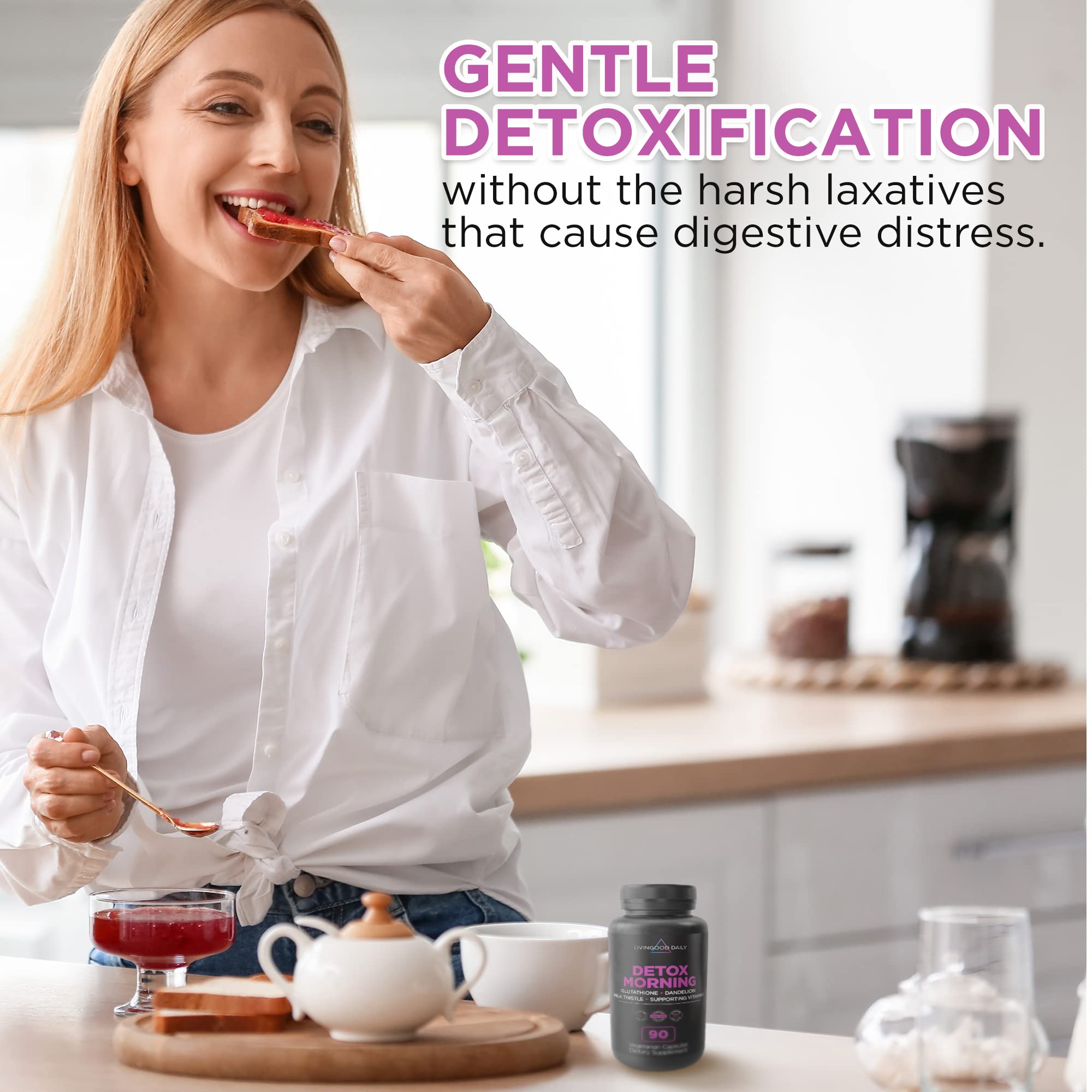 Livingood Daily Detox Pills - Full Body Detox Cleanse for Women & Men with Milk Thistle Livingood Daily