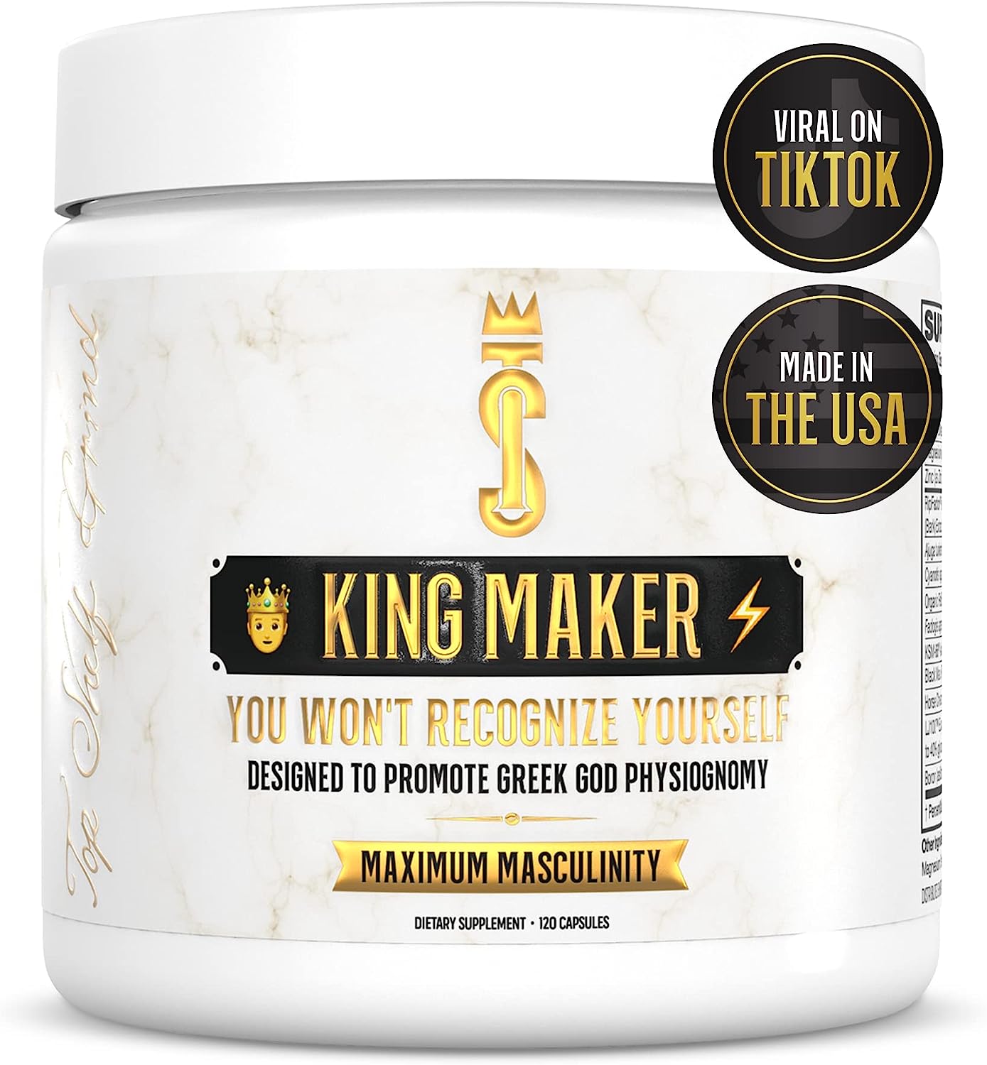 Top Shelf Grind King Maker, 13-in-1 Anabolic Supplement for Men to Increas