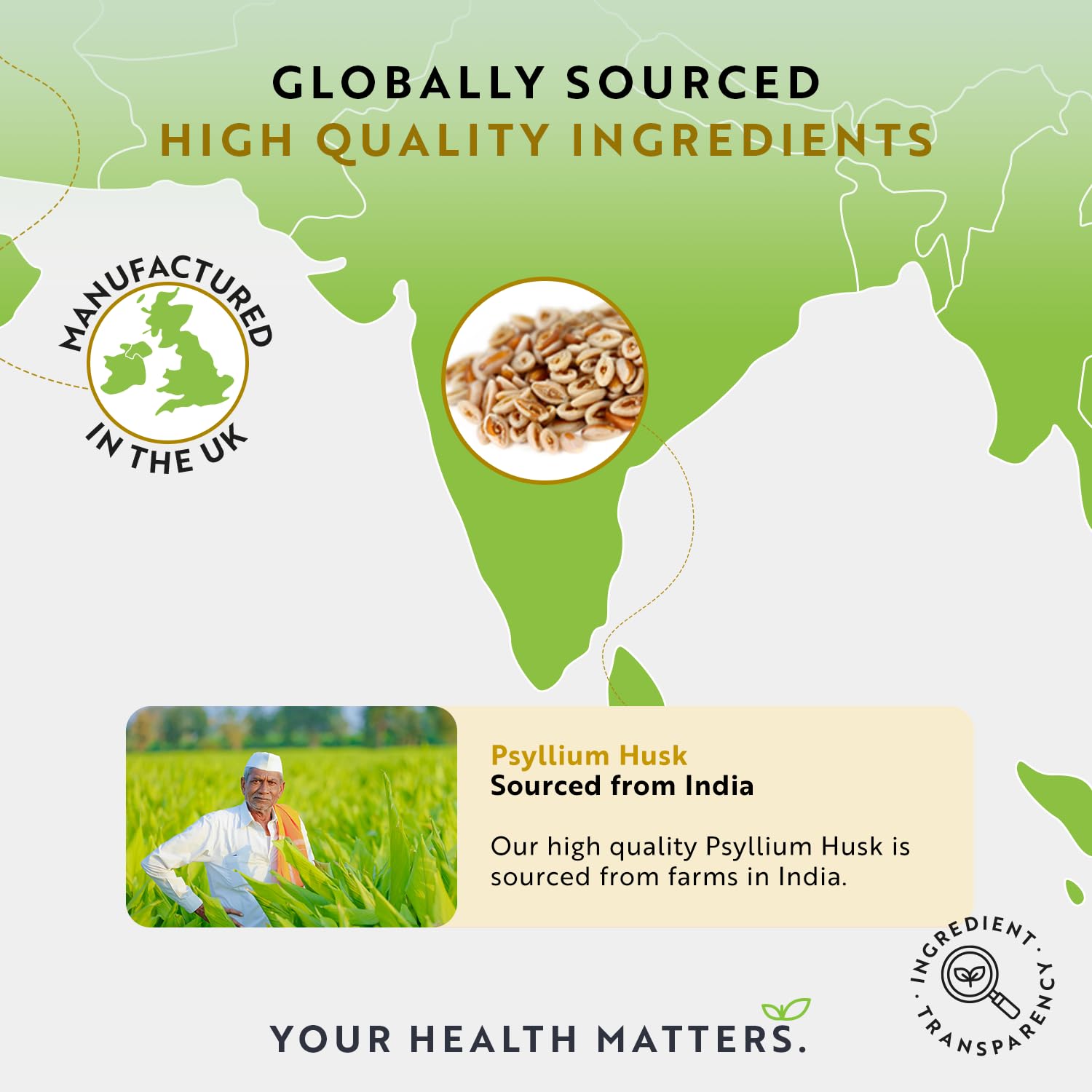 Psyllium Husks Fibre Supplement – 1400mg per Serving – Naturally High in Soluble Fibre Nutravita