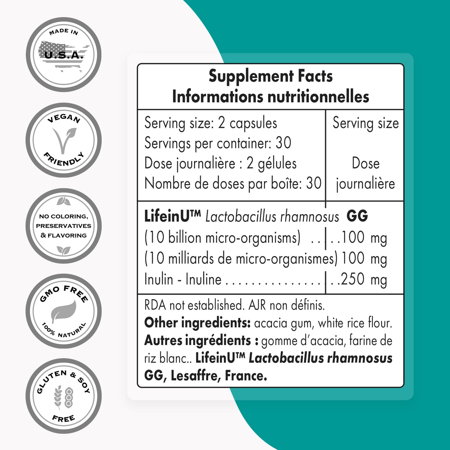 Supersmart - Lactobacillus Rhamnosus GG 10 Billion CFU per Day (LGG Probiotic Supersmart