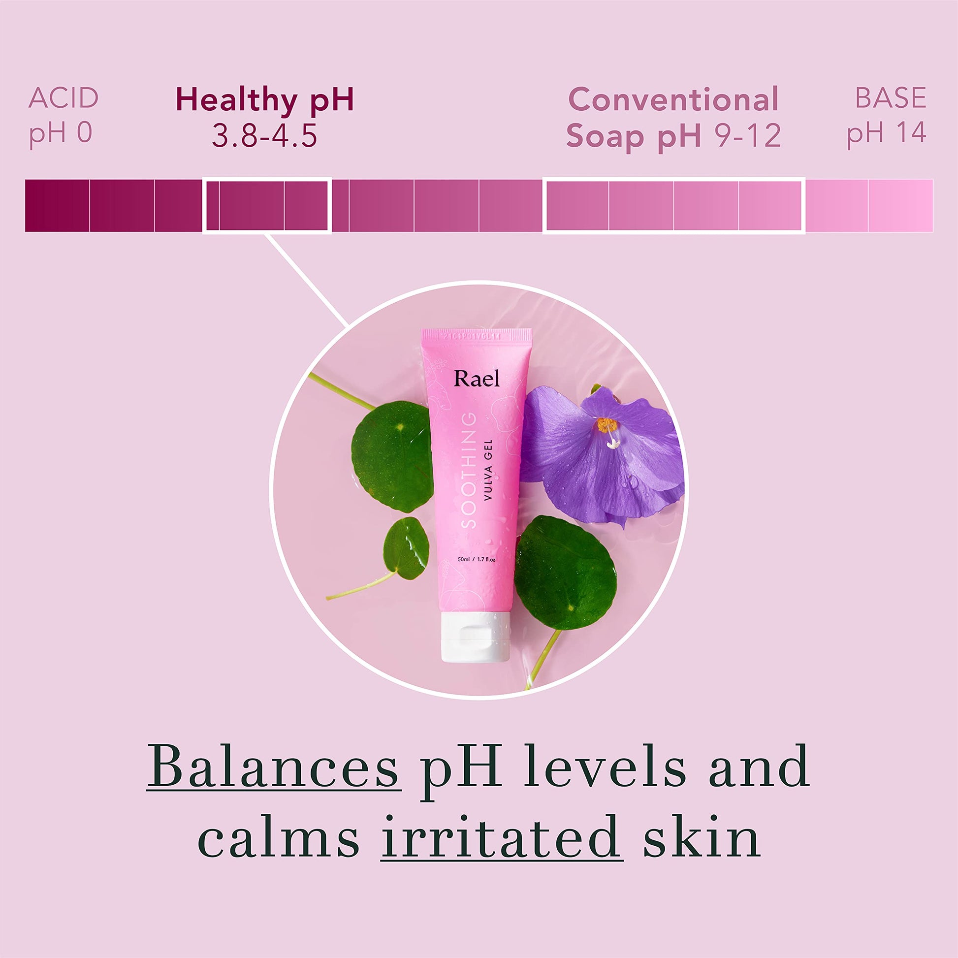 Rael Vaginal Moisturizer, Soothing Vulva Gel - pH Balance Intimate Skin Care for Women, All Skin Types Rael