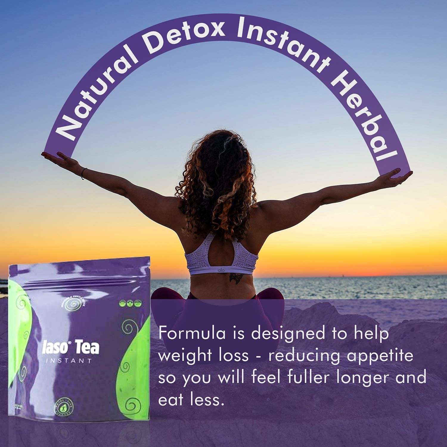 TLC Total Life Changes IASO Natural Detox Instant Herbal Tea - Expiration Date on the Top Total Life Changes