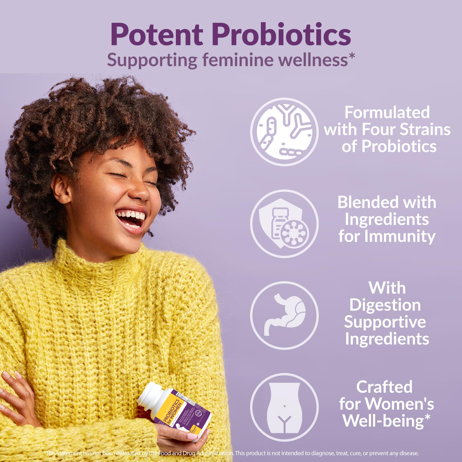 Probiotics for Women- 3 Pack(180 Capsules) - Ultimate Flora Bloom Probiotic Supplement for Women Intimate Rose