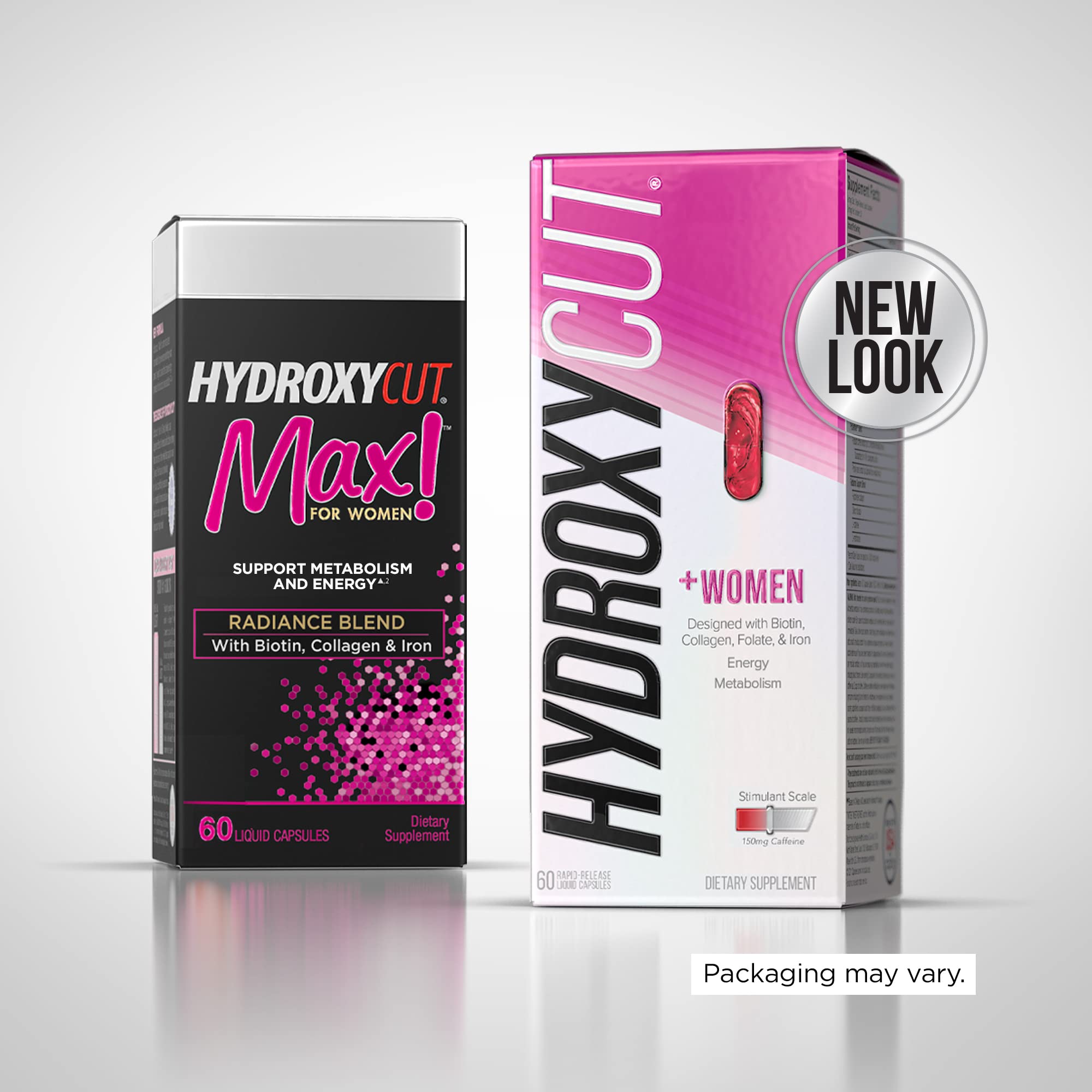 Hydroxycut + Women Pills with Biotin & Collagen | Hair Nails and Skin Vitamins | Iron Supplement Hydroxycut