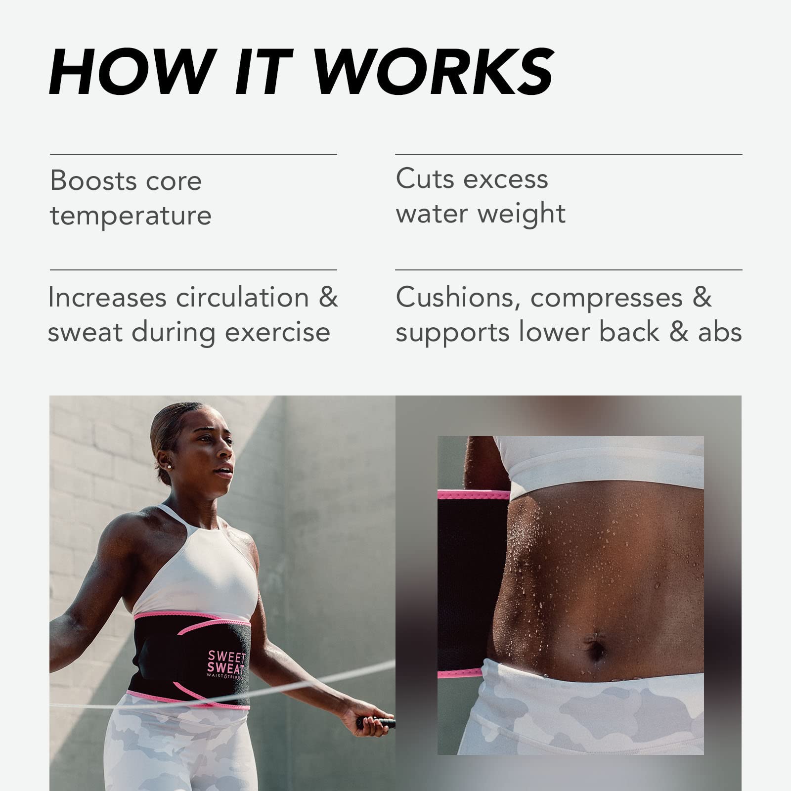 Sports Research Sweet Sweat Waist Trimmer Get More from Your Workout - Medium Sports Research