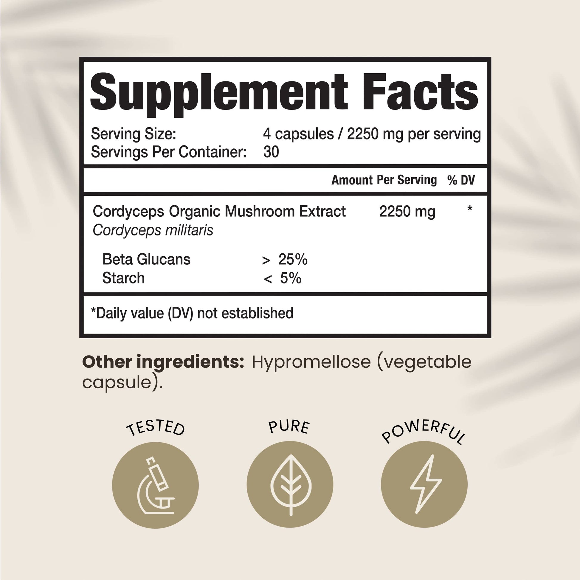 HPD Rx Premium Organic Cordyceps Mushroom Extract Performance Supplement HPD Rx