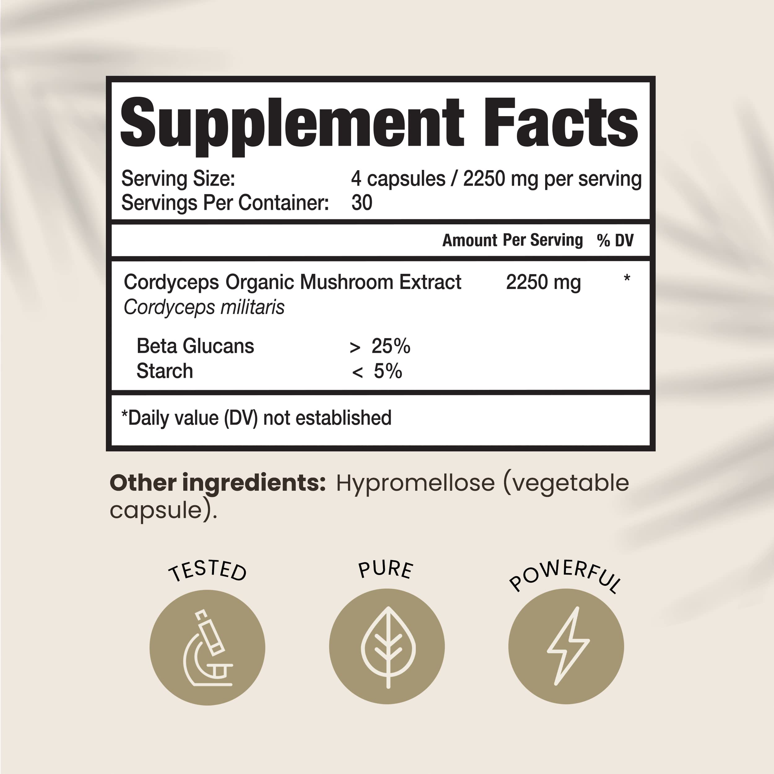 HPD Rx Premium Organic Cordyceps Mushroom Extract Performance Supplement HPD Rx