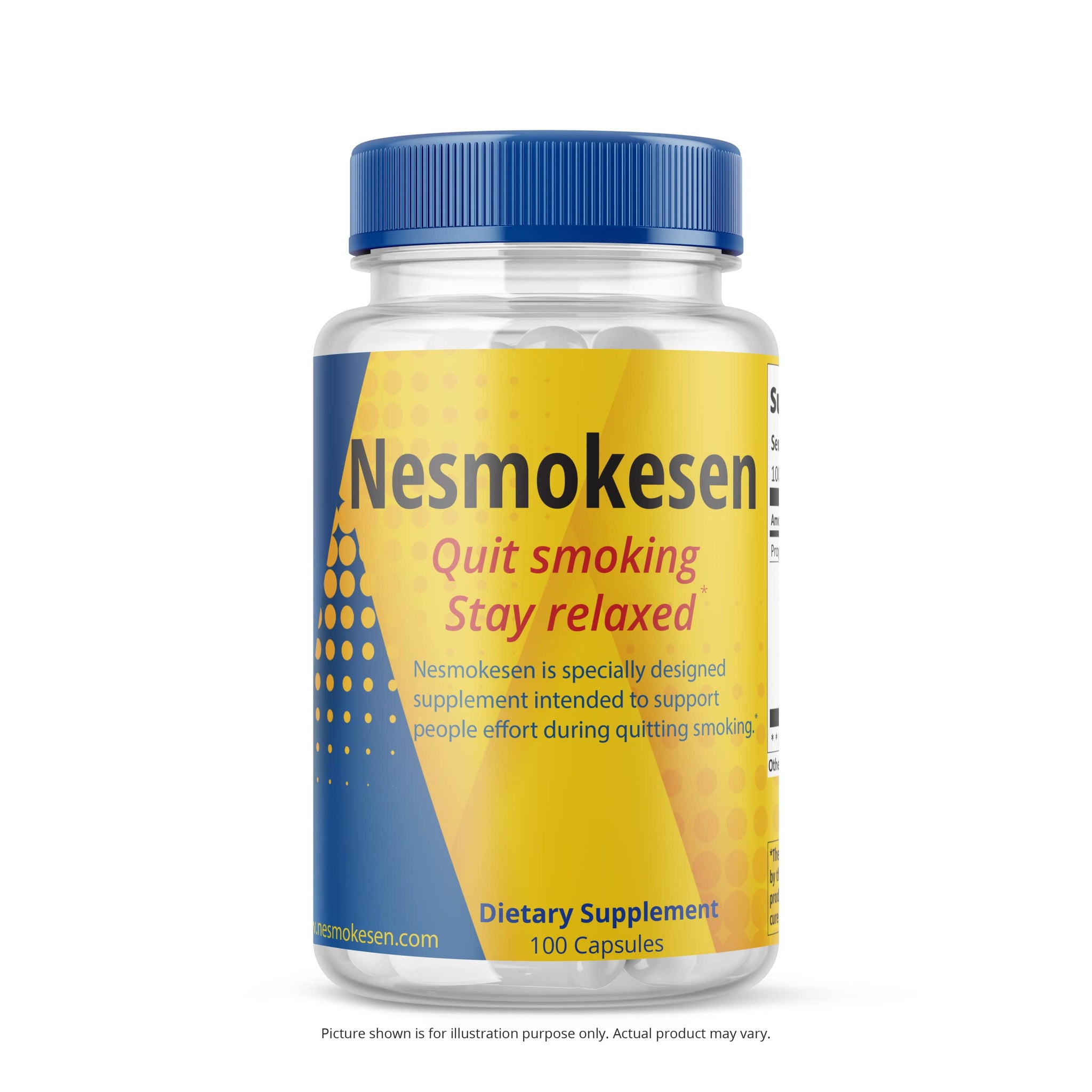 Nesmokesen - Quit Smoking Stay Relaxed, (100 Capsules / 27 Days Supply) Nature's Engineering