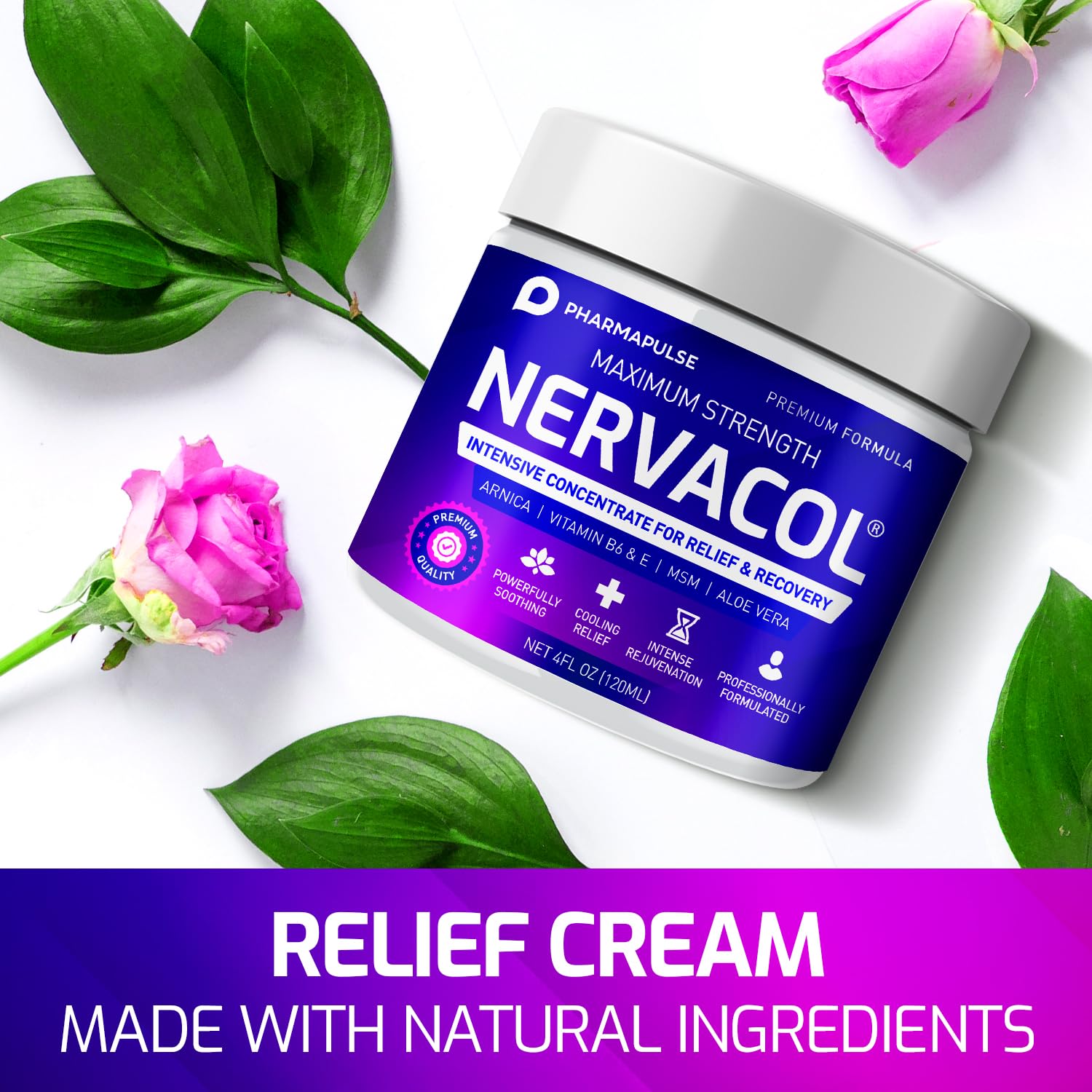 Neuropathy Nerve Therapy & Relief Cream - Maximum Strength Relief Cream for Foot Pharmapulse