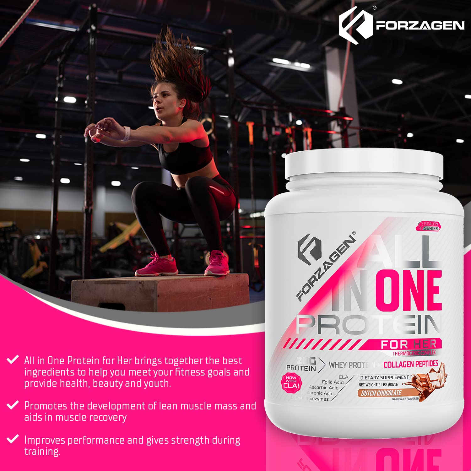 Forzagen Protein Powder for Women - Protein Shake With Collagen Powder for Women Forzagen