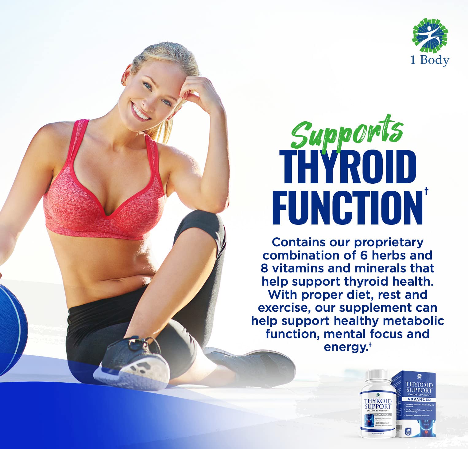 Thyroid Support Supplement for Women and Men - 3 Pack 90 Days