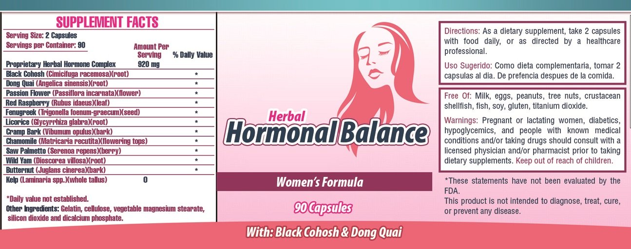 Balance Hormonal. Suplemento Natural para balancear las hormonas femeninas Nutrisalud