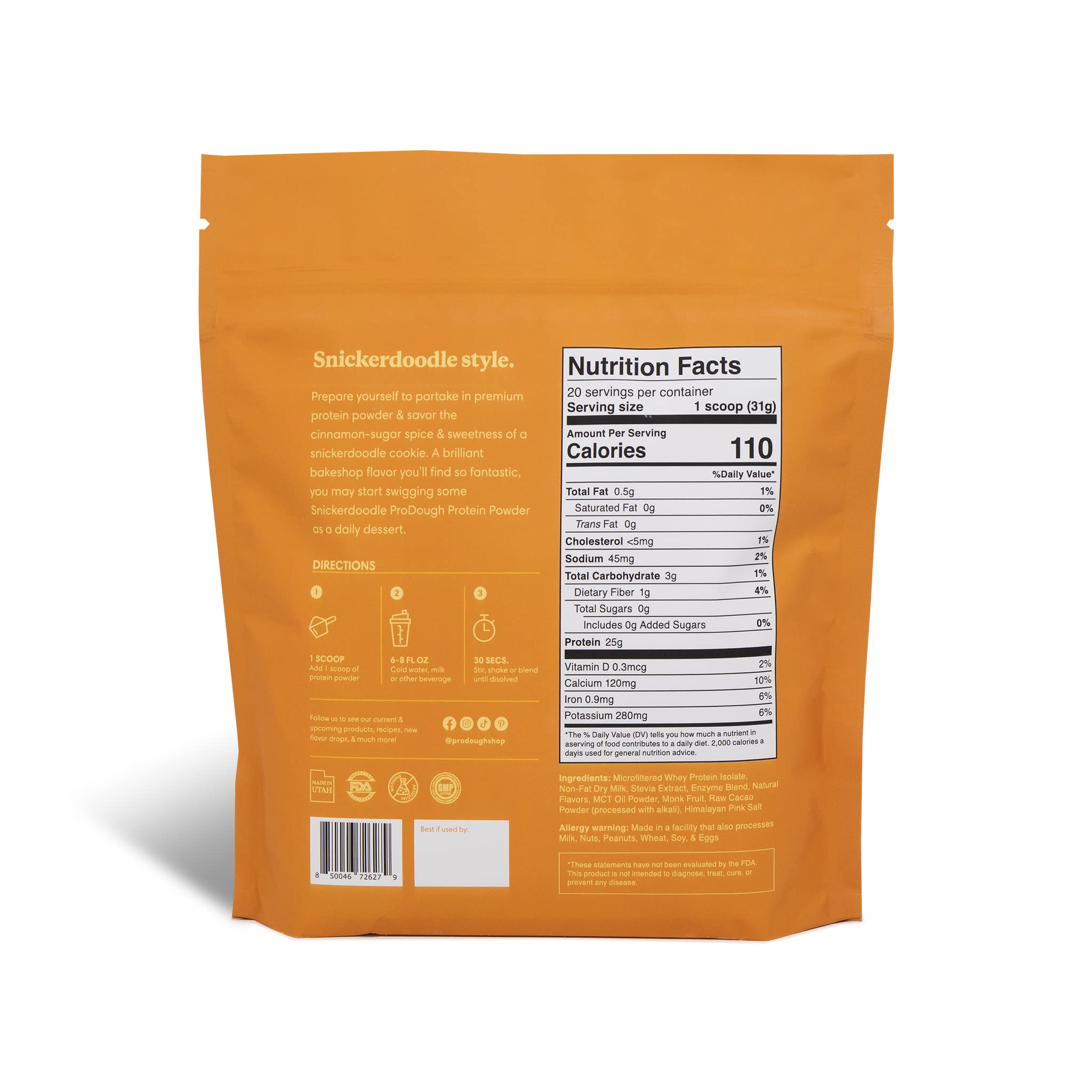 ProDough Gourmet Whey Isolate Hydrolized Protein Powder for Shake Mix- Easy Digest ProDough Protein Bakeshop