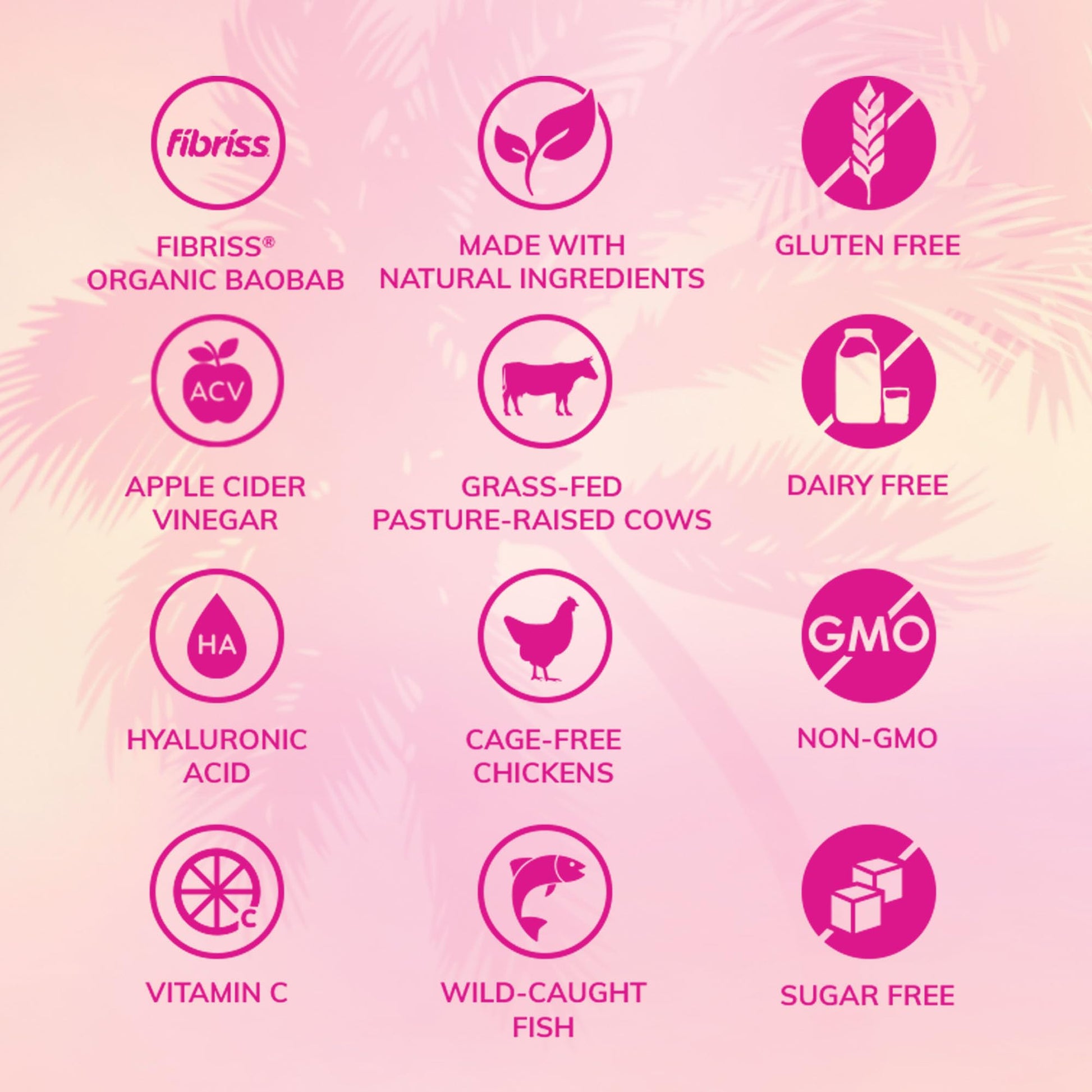 SkinnyFit Super Youth Tropical Punch Multi-Collagen Peptides + Probiotics, Baobab Fiber SkinnyFit