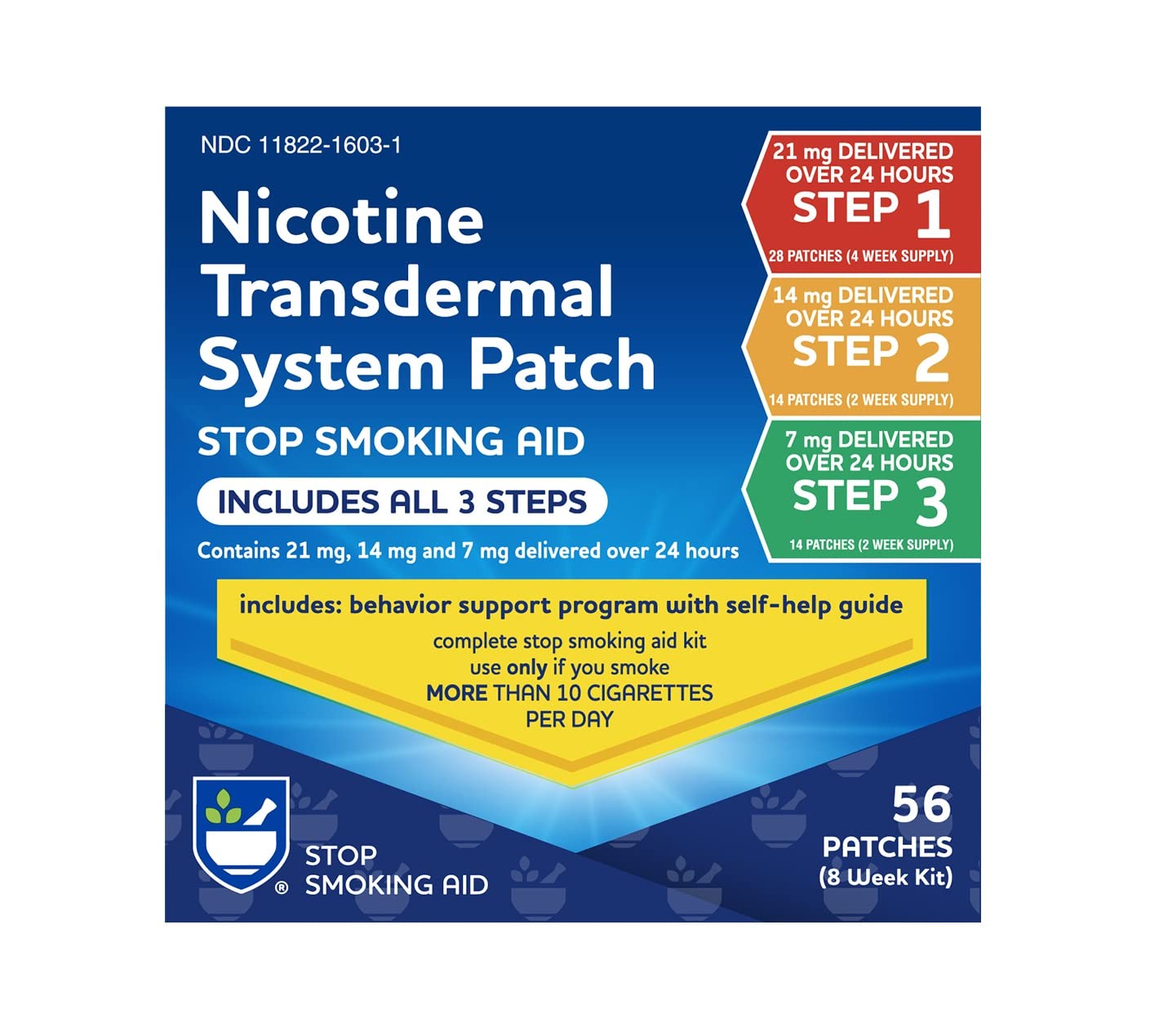 Rite Aid Nicotine Patch Kit, Steps 1 Through 3 to Quit Smoking, 21, 14, 7mg Rite Aid