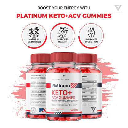 (3 Pack) Platinum Keto ACV Gummies, Platinum Keto ACV Gummies Advanced Weight Loss