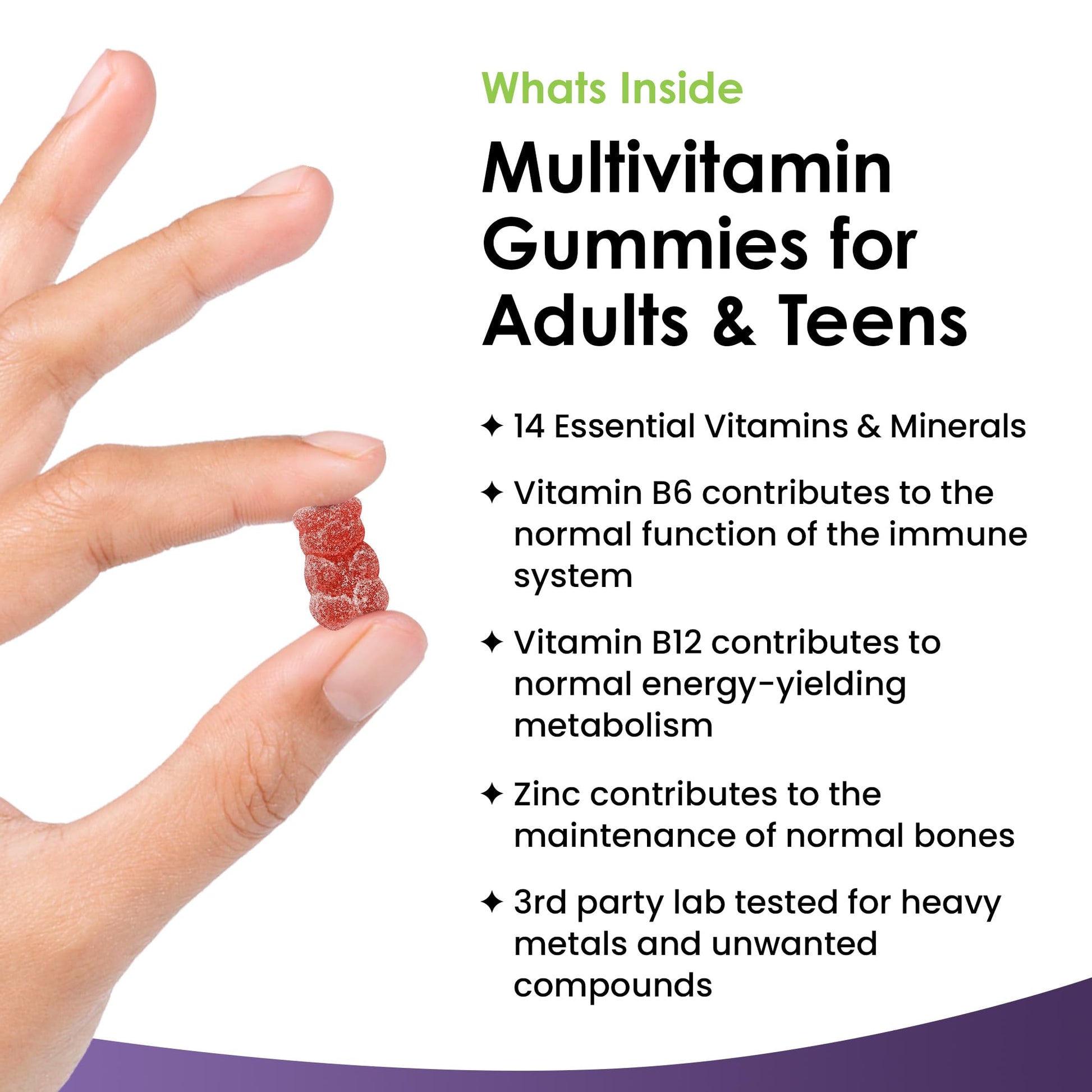 Multivitamin Gummies High Strength for Men Women - Vegetarian +14 Essential Vitamins NEW LEAF PRODUCTS