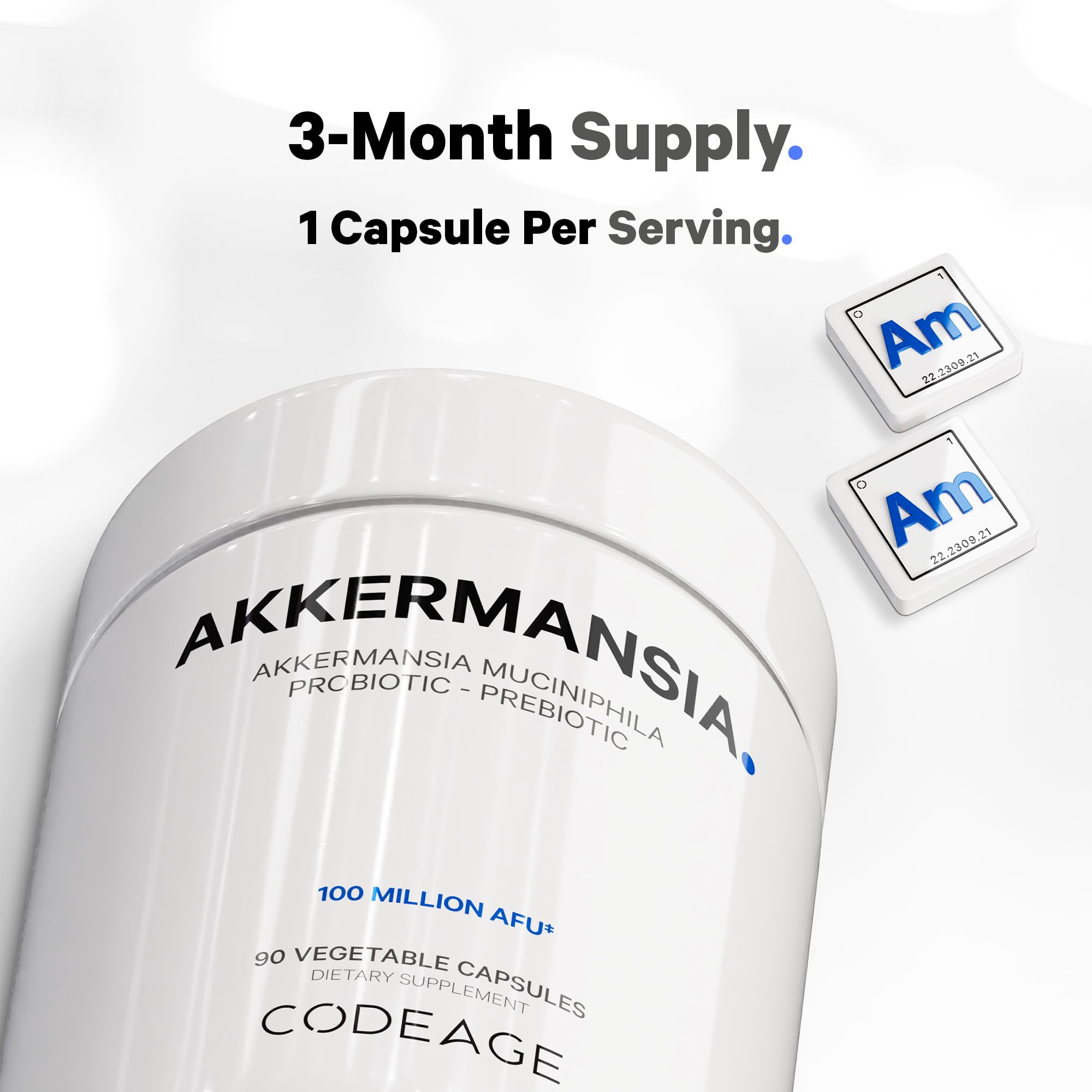 Codeage Akkermansia Muciniphila Probiotic Supplement - 3-Month Supply of Akkermansia Codeage