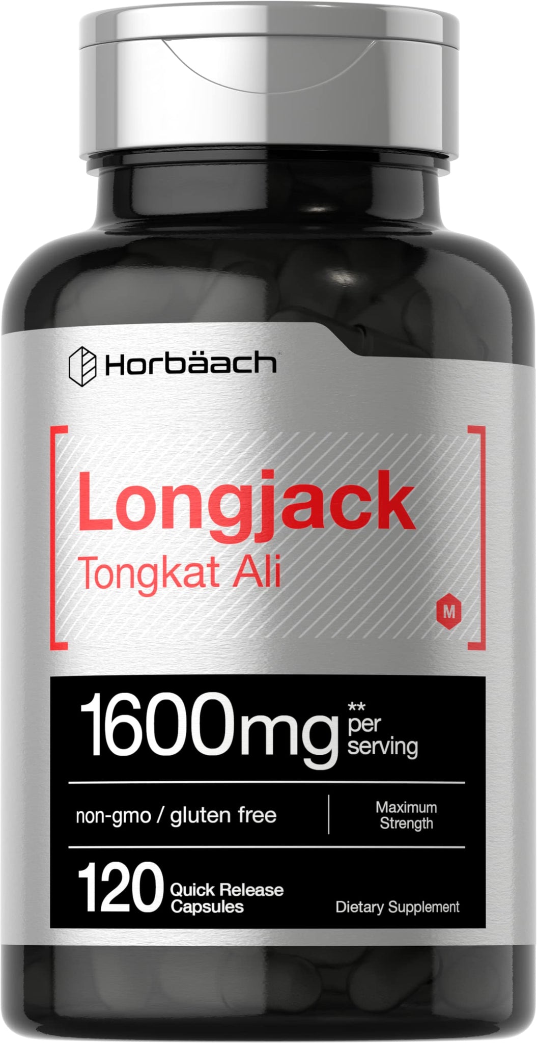 Longjack Tongkat Ali 1600 mg | 120 Capsules | Longifolia Root Extract Powder | Maximum