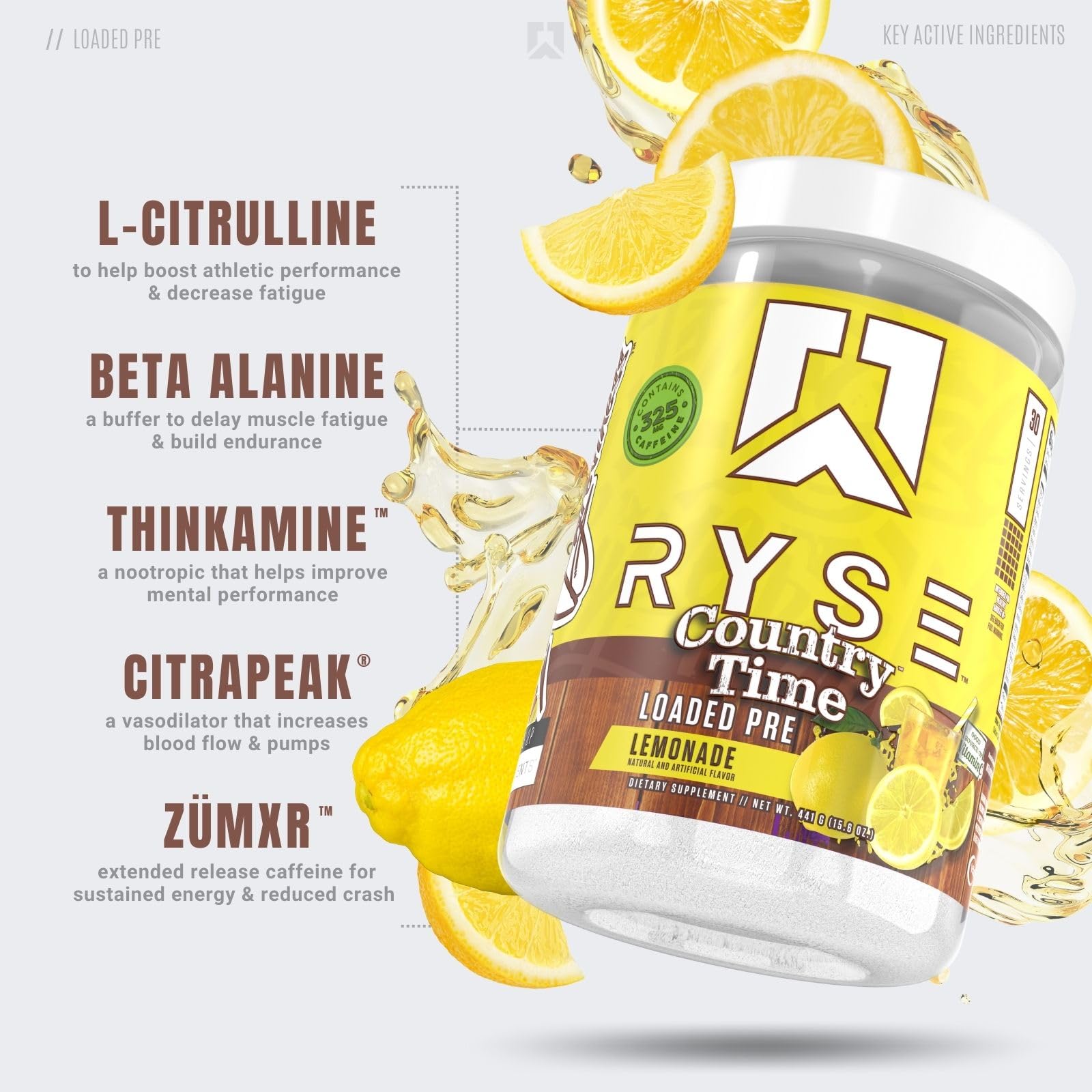 RYSE Up Supplements Loaded Pre Workout Powder Supplement for Men & Women RYSE Up Supplements