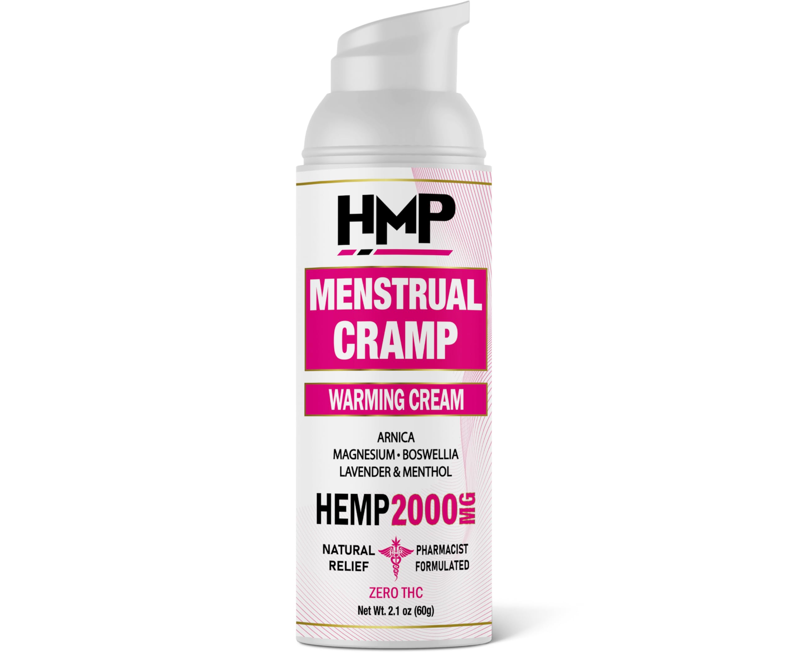 HMP BRANDS Menstrual Cramp Hemp Cream Supports Period Cramps Including Pre - Menstrual Cramp