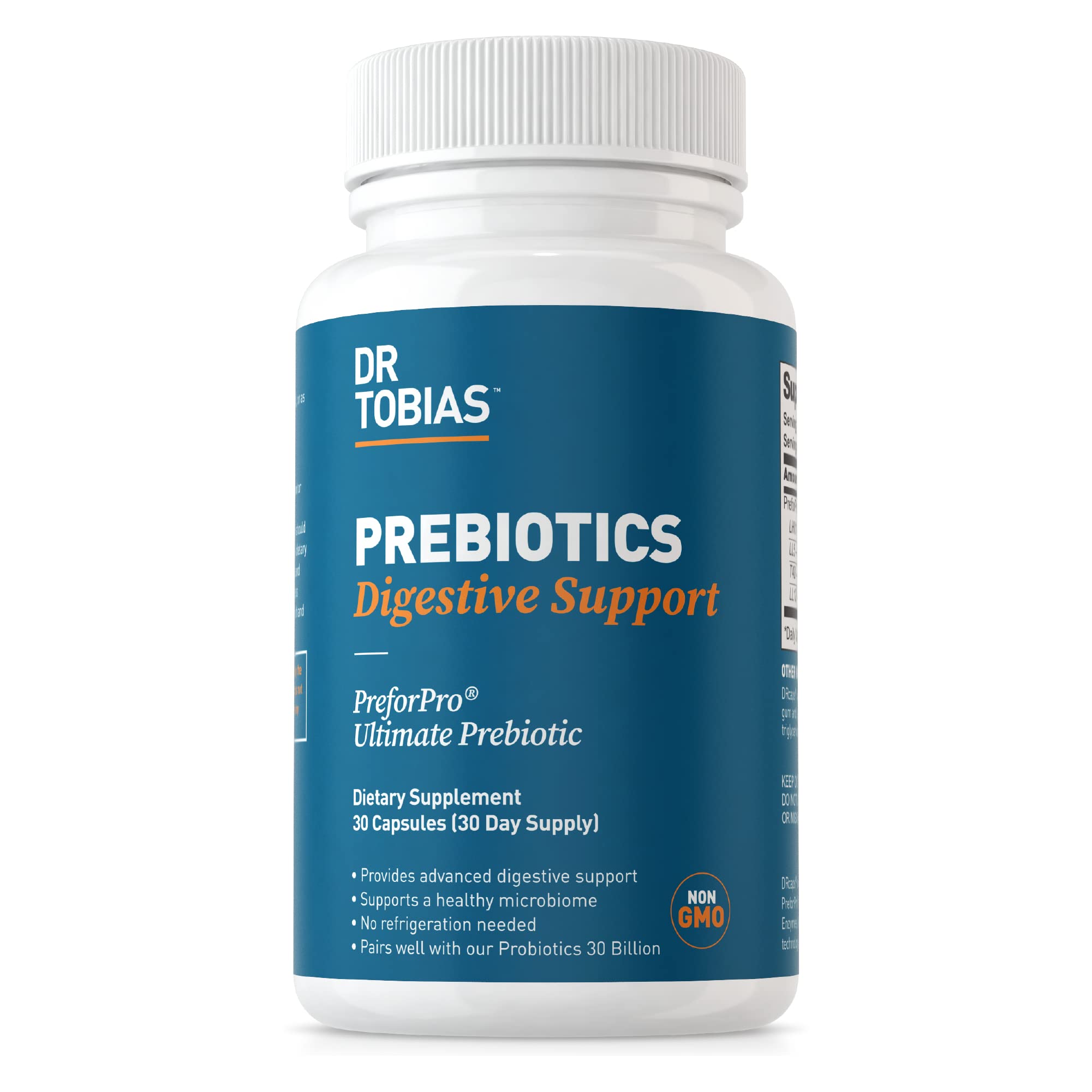 Dr. Tobias Prebiotics, Supports Digestion & Gut Health, Feed Good Probiotic Bacteria