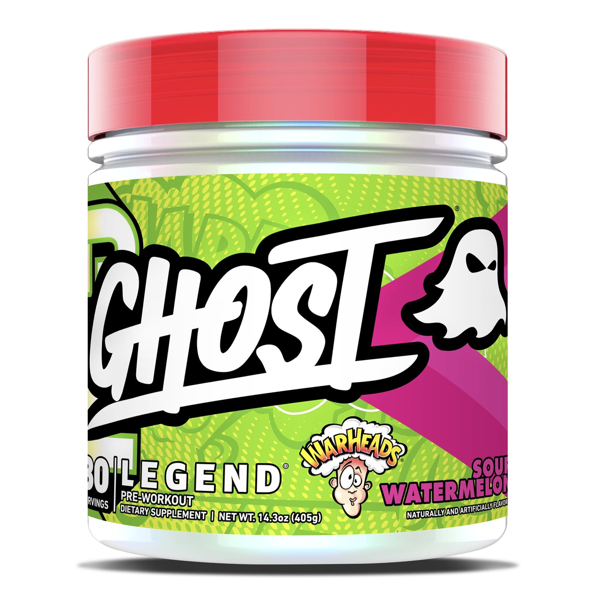GHOST Legend V3 Pre-Workout Powder, Warheads Sour Watermelon - 30 Servings – Pre