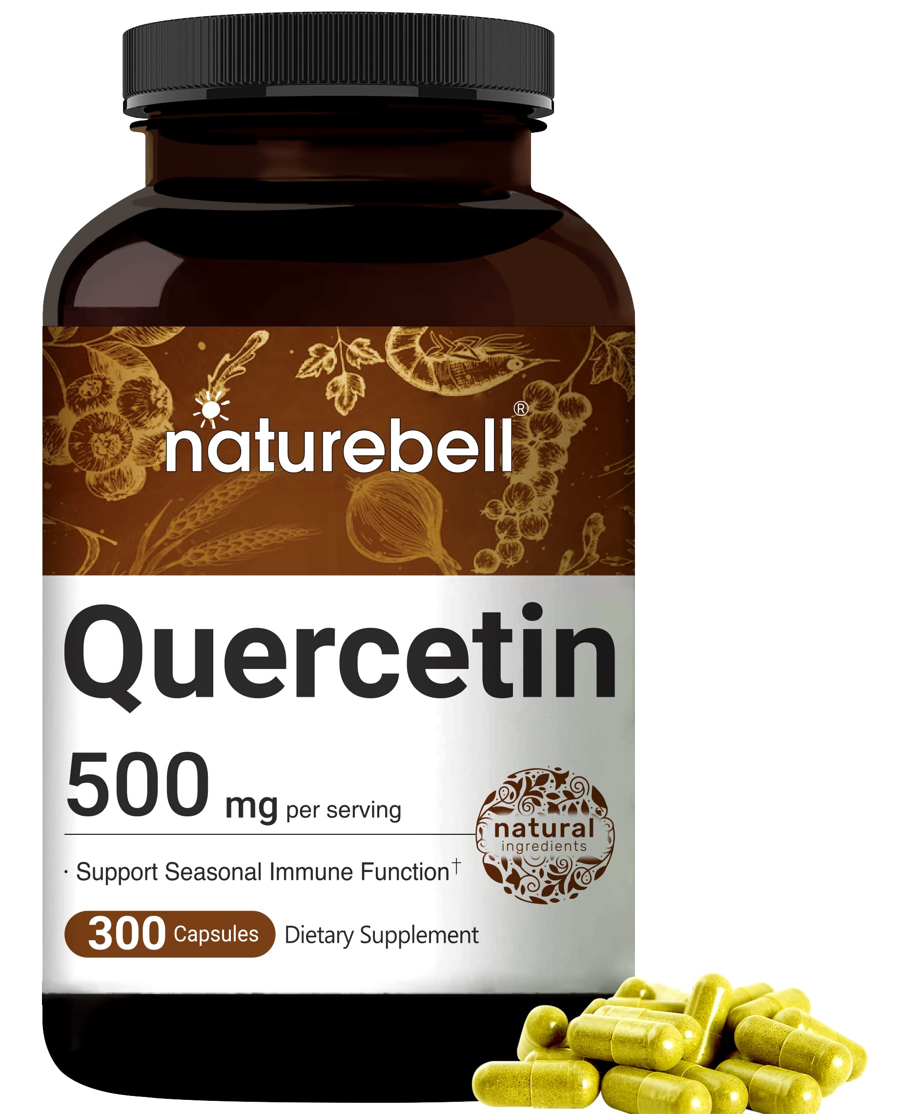 NatureBell Quercetin 500mg Per Serving | 300 Capsules, Ultra Strength Quercetin 