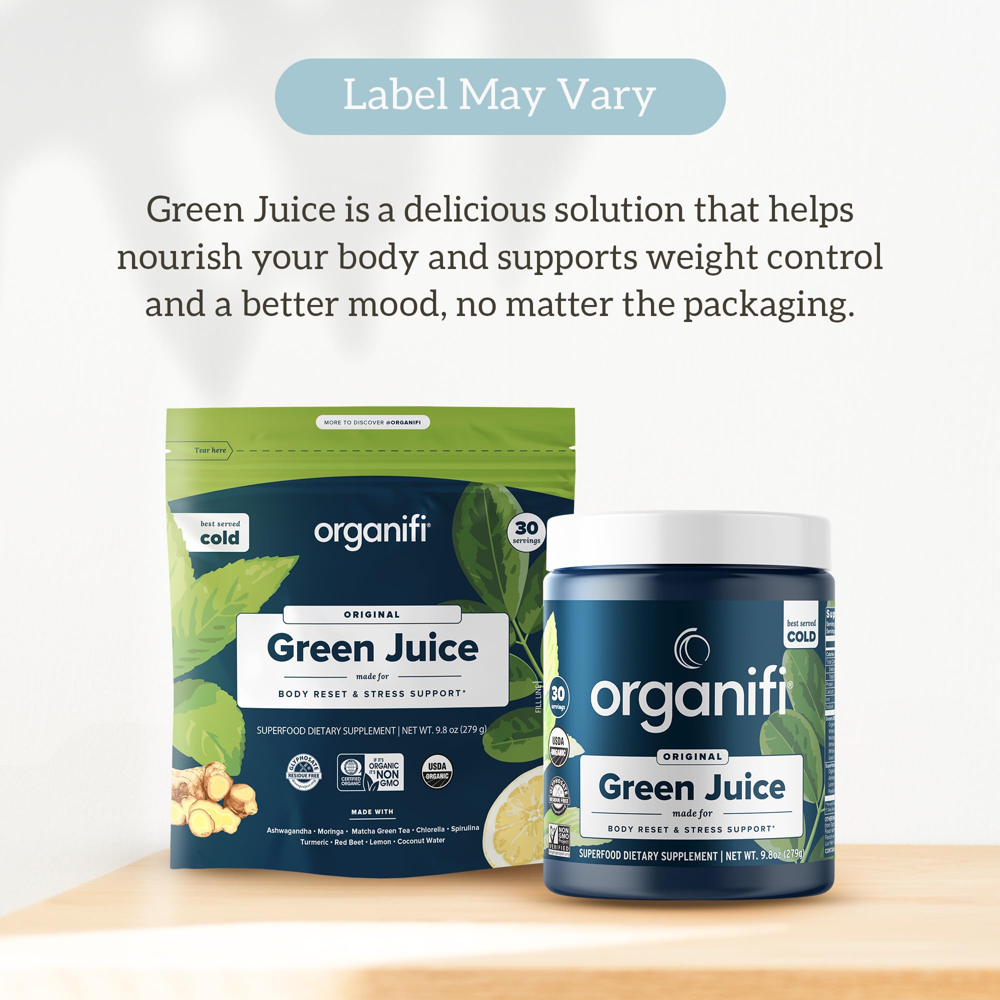 Organifi Green Juice - Powder Supplement with Organic Spirulina, Ashwagandha Organifi